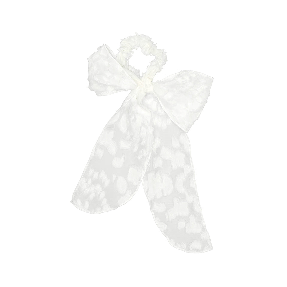 Clara Scrunchie Chiffon, White