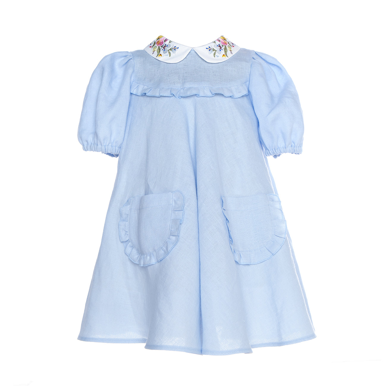 Aria Dress Linen, Blue