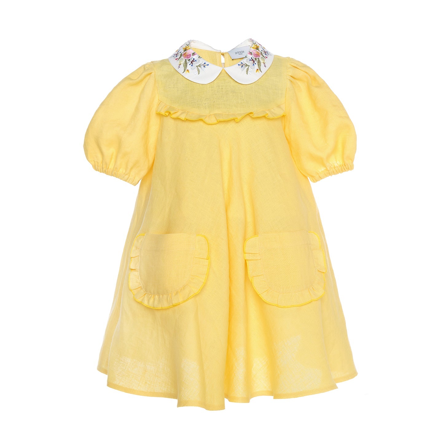 Aria Dress Linen, Yellow