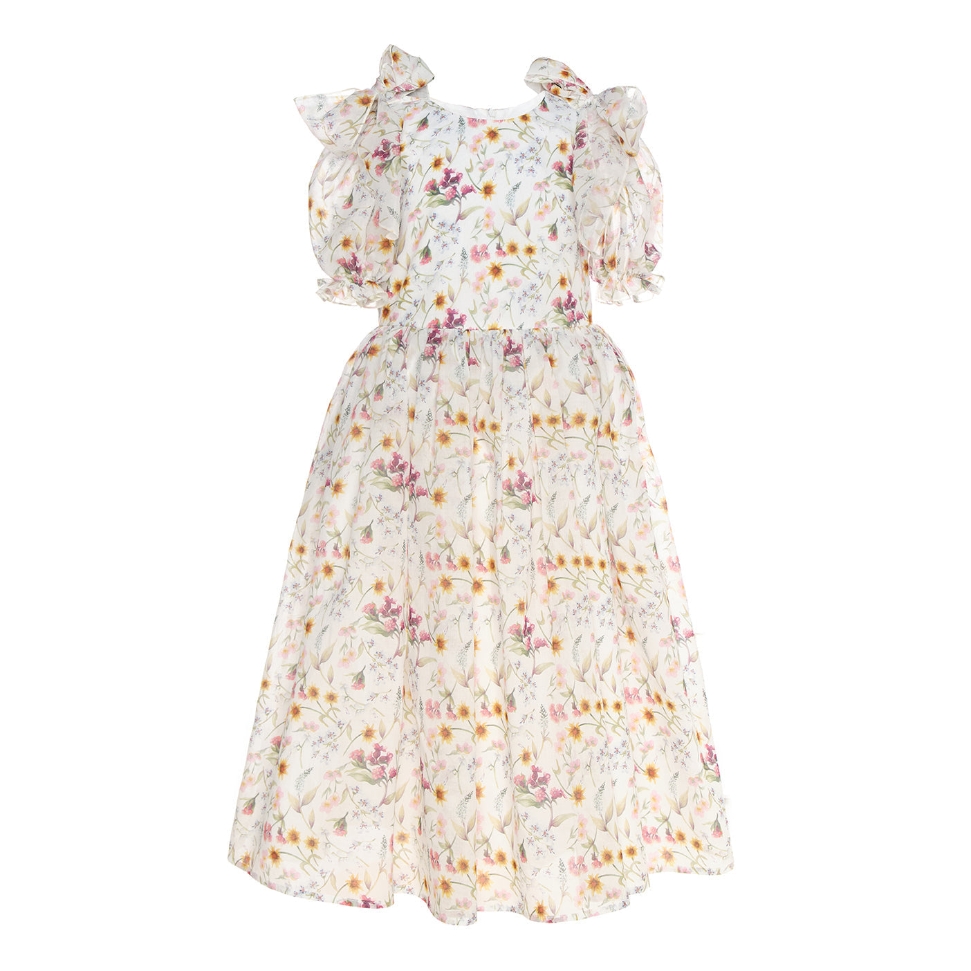 Eden Maxi Dress Cotton Chiffon, Multicolor