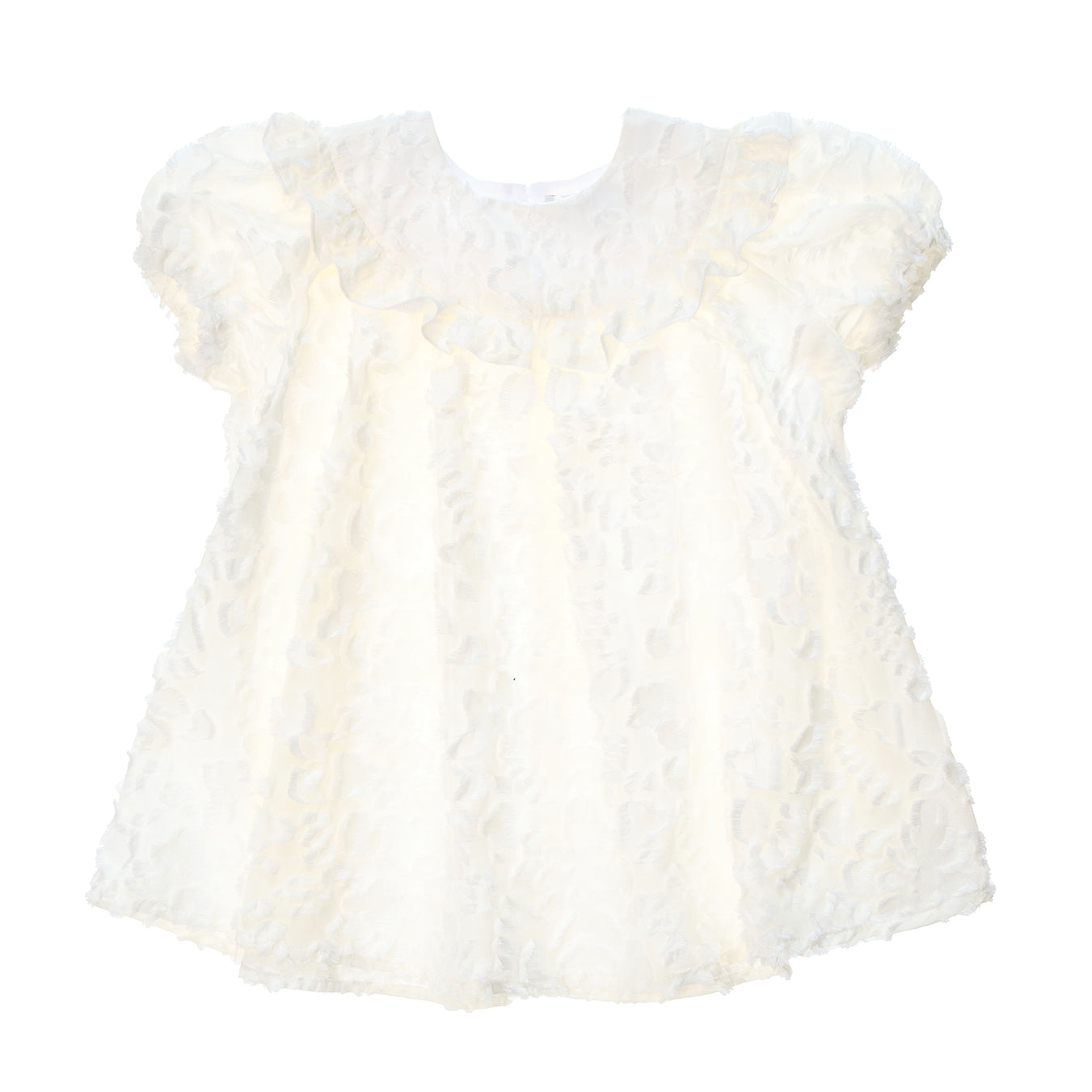 Clara Baby Dress Chiffon, White