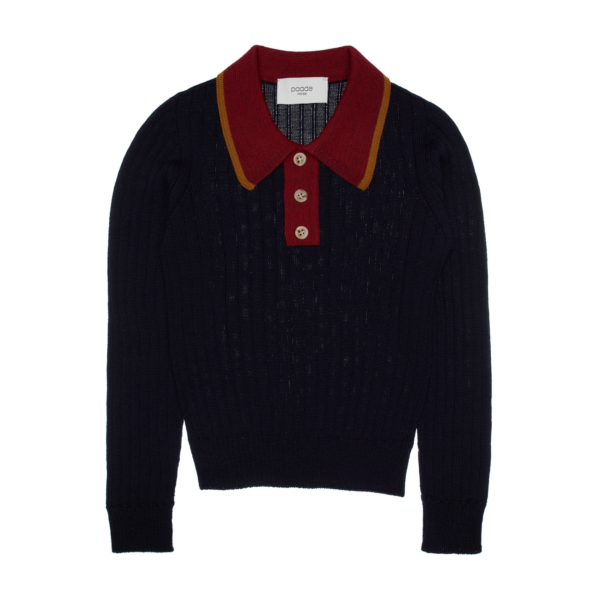 Theo Merino Wool Polo Shirt Classic, Dark Blue