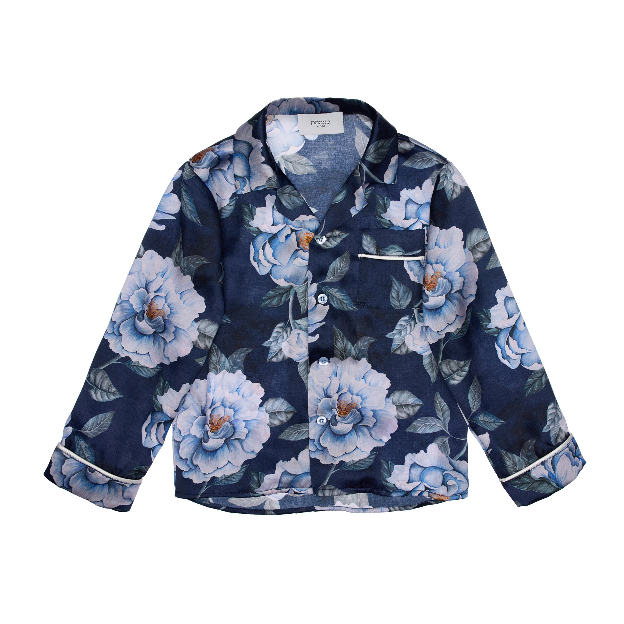 Florence Silk PJ Blouse, Blue