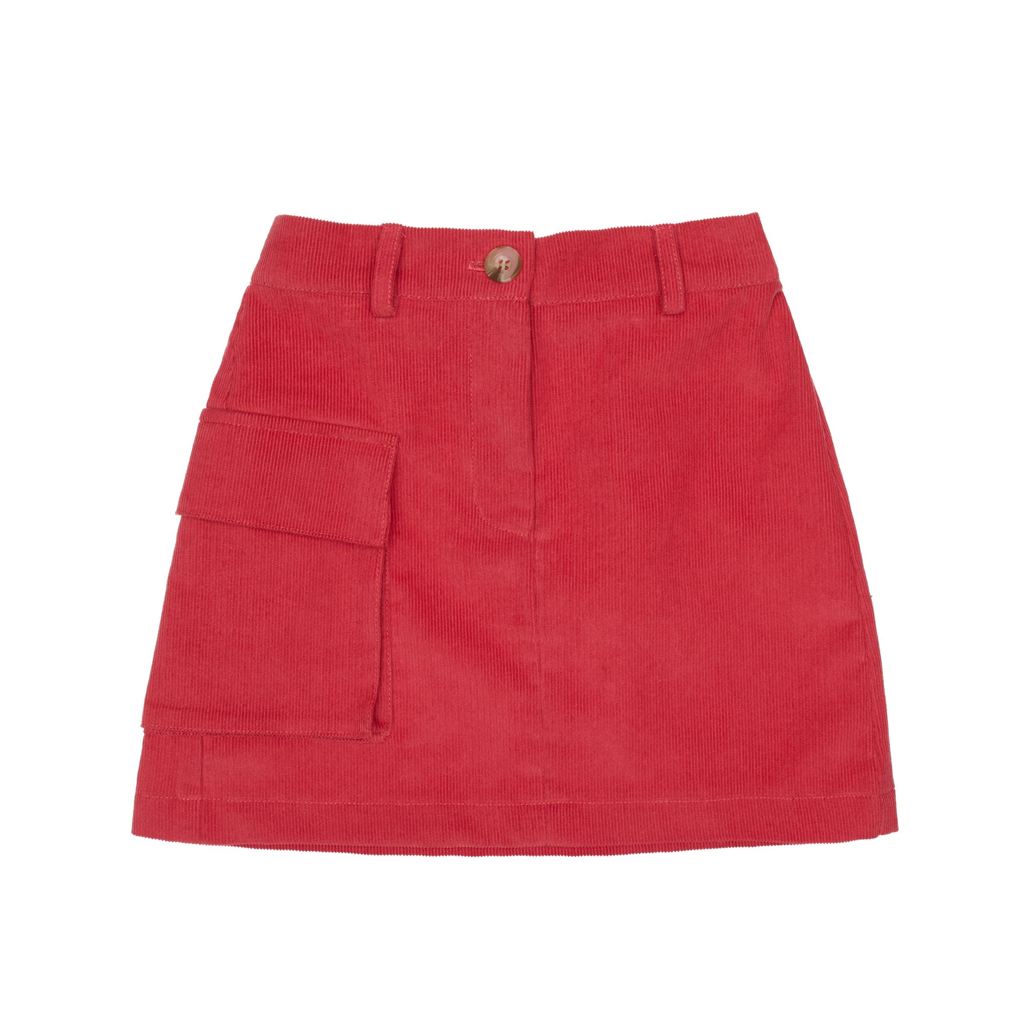 Ivy Corduroy Skirt, Red