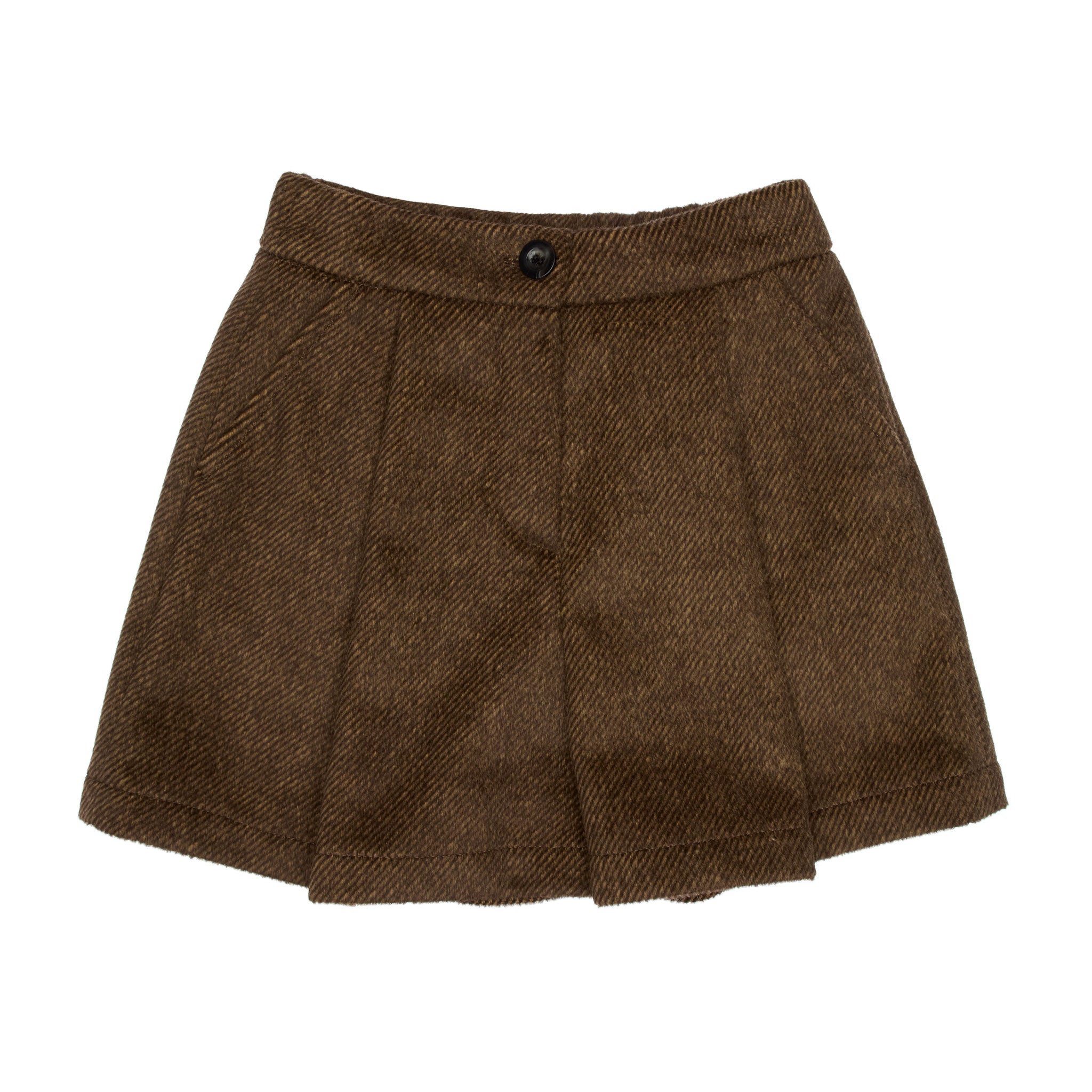 Carter Wool Shorts, Brown
