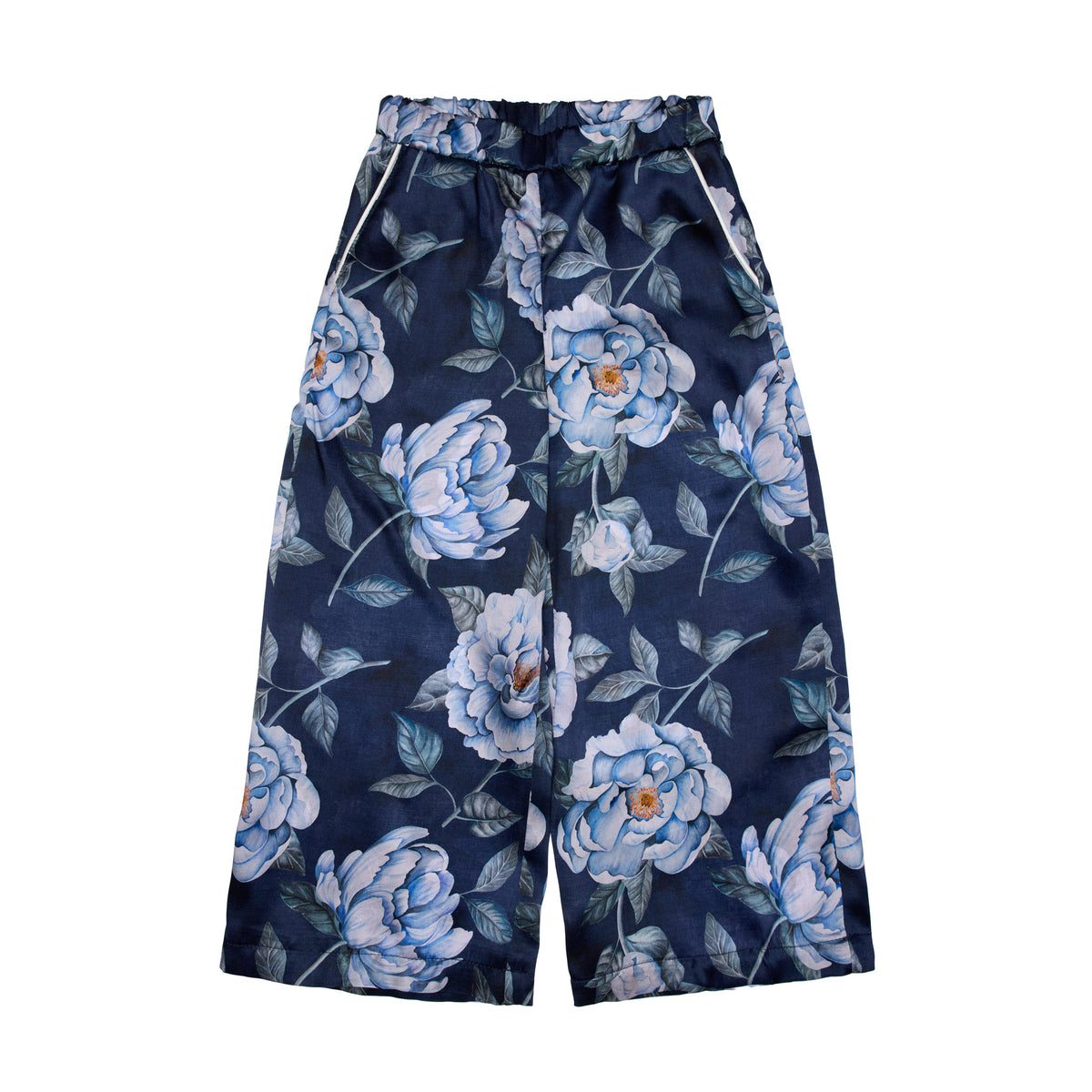 Florence Silk PJ Pants, Blue