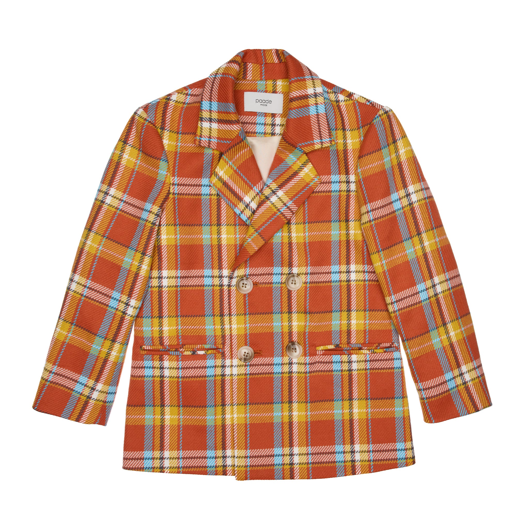 Robin Cotton Double Breasted Jacket, Orange