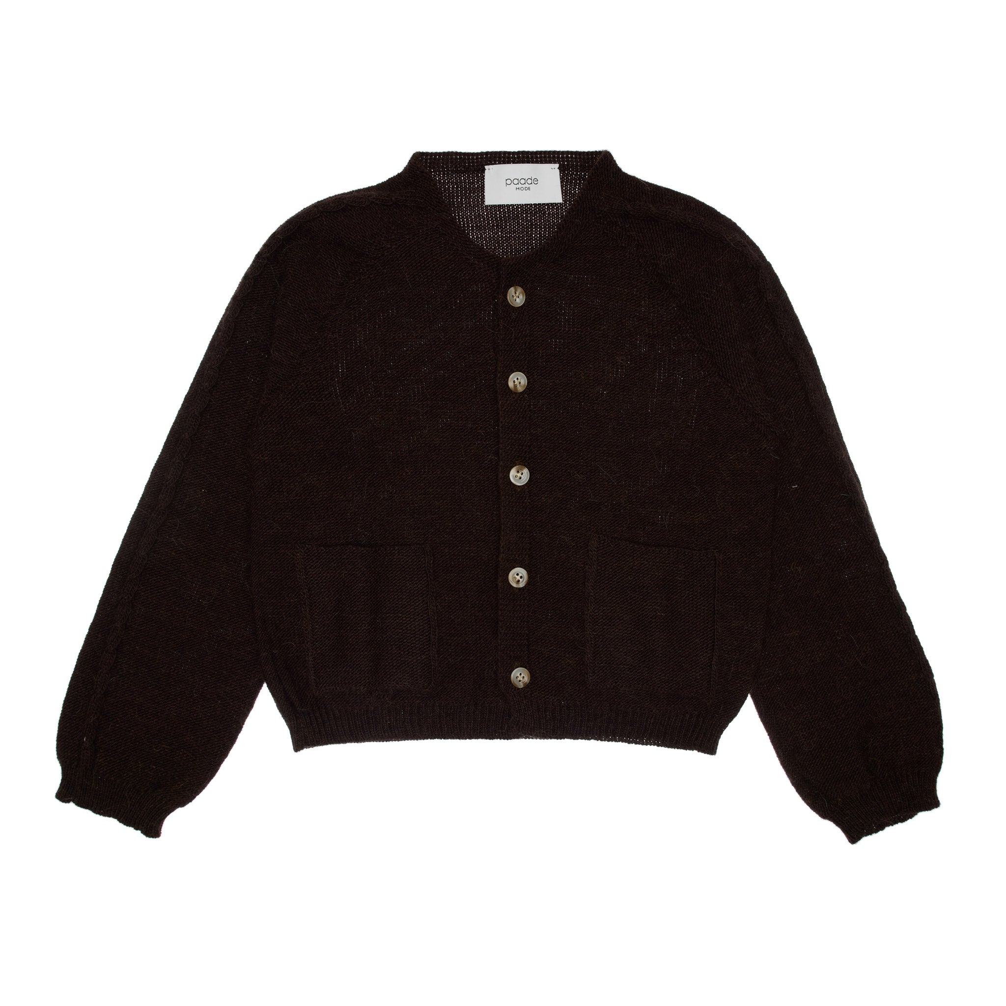 Phoenix Wool Cardigan with Pockets, Brown