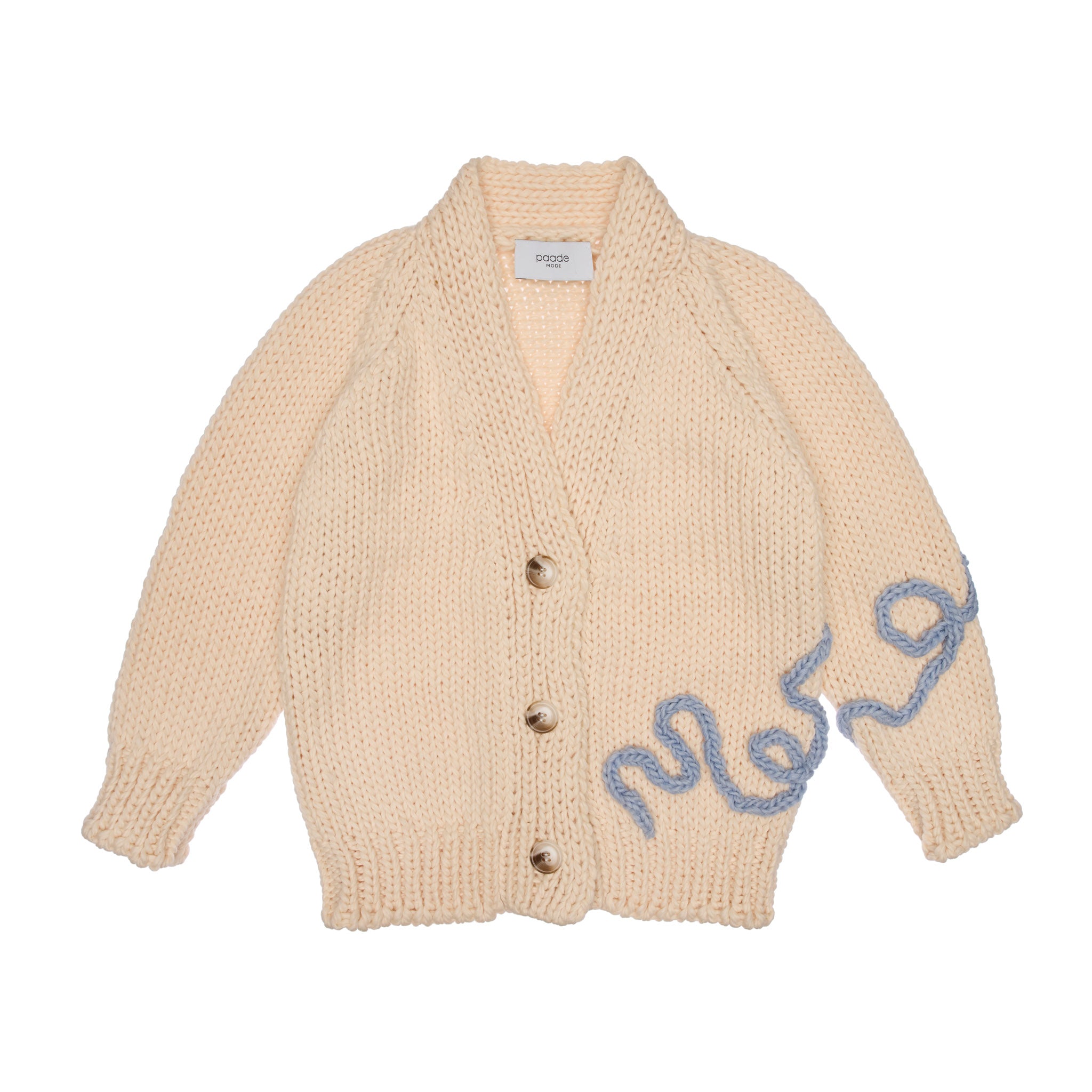 Lennox Wool Cardigan Handmade, White