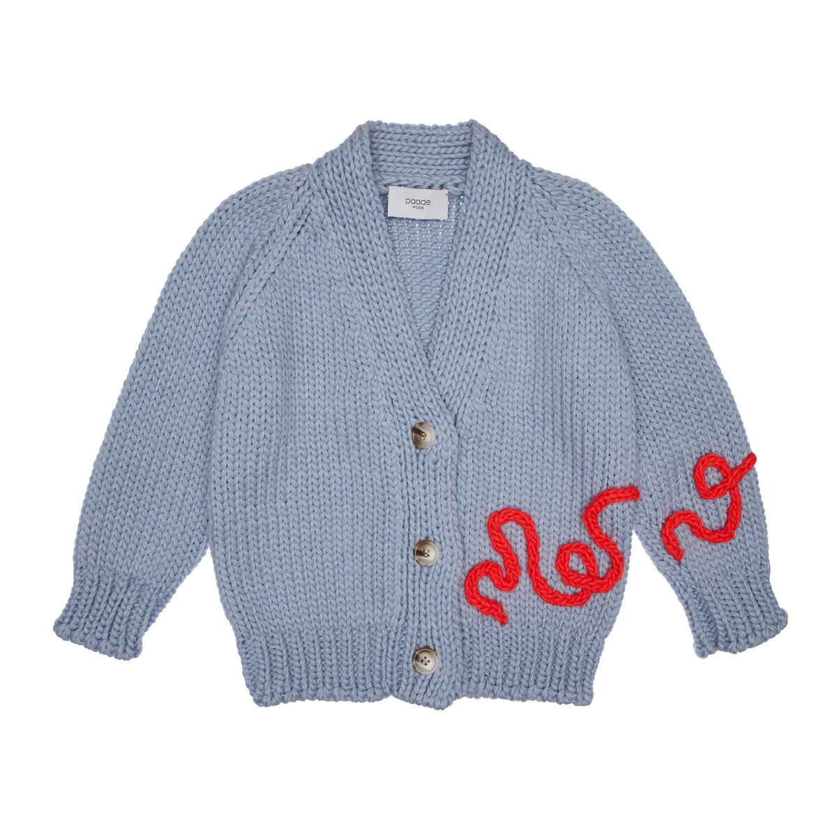 Lennox Wool Cardigan Handmade, Blue