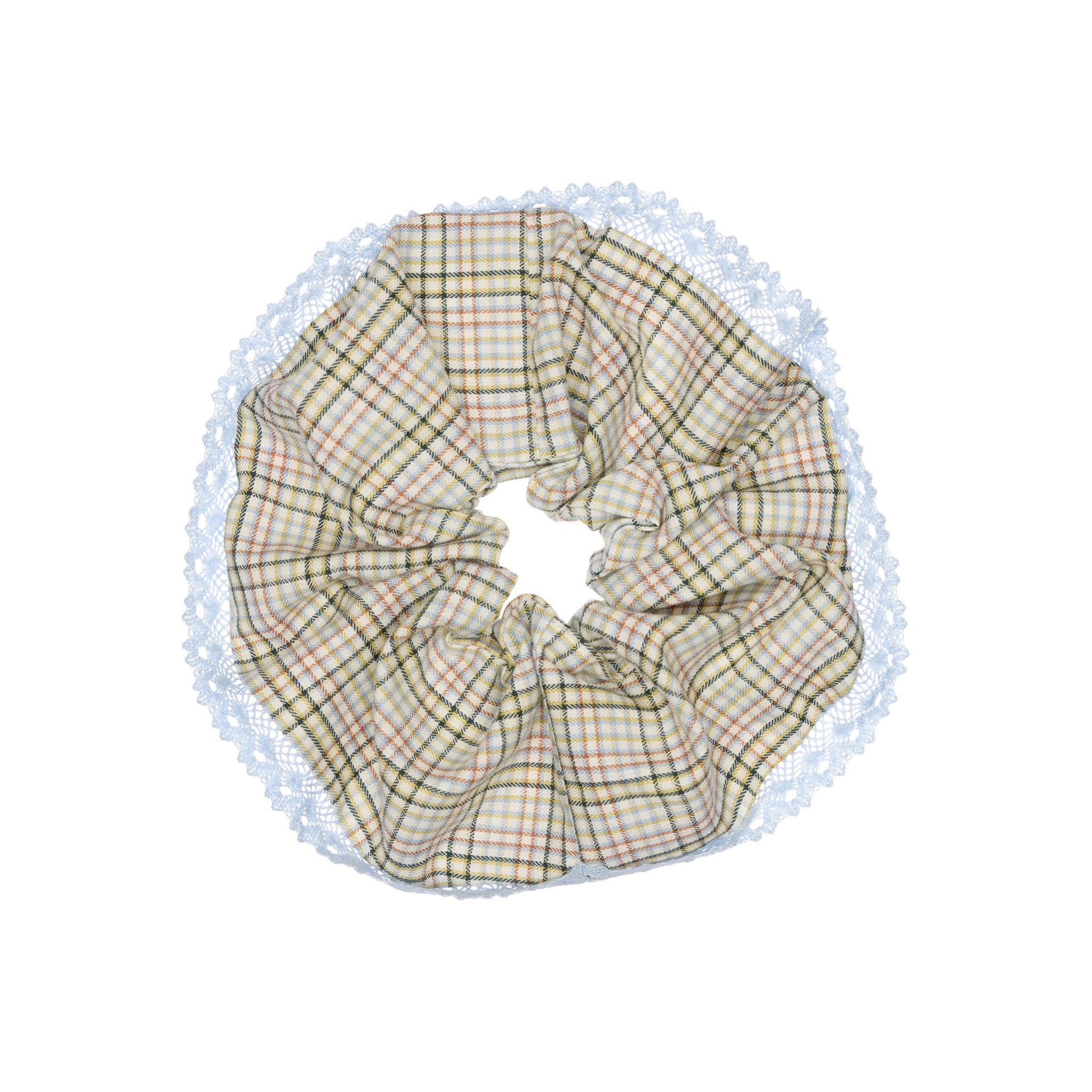 Heather Cotton Scrunchy, White