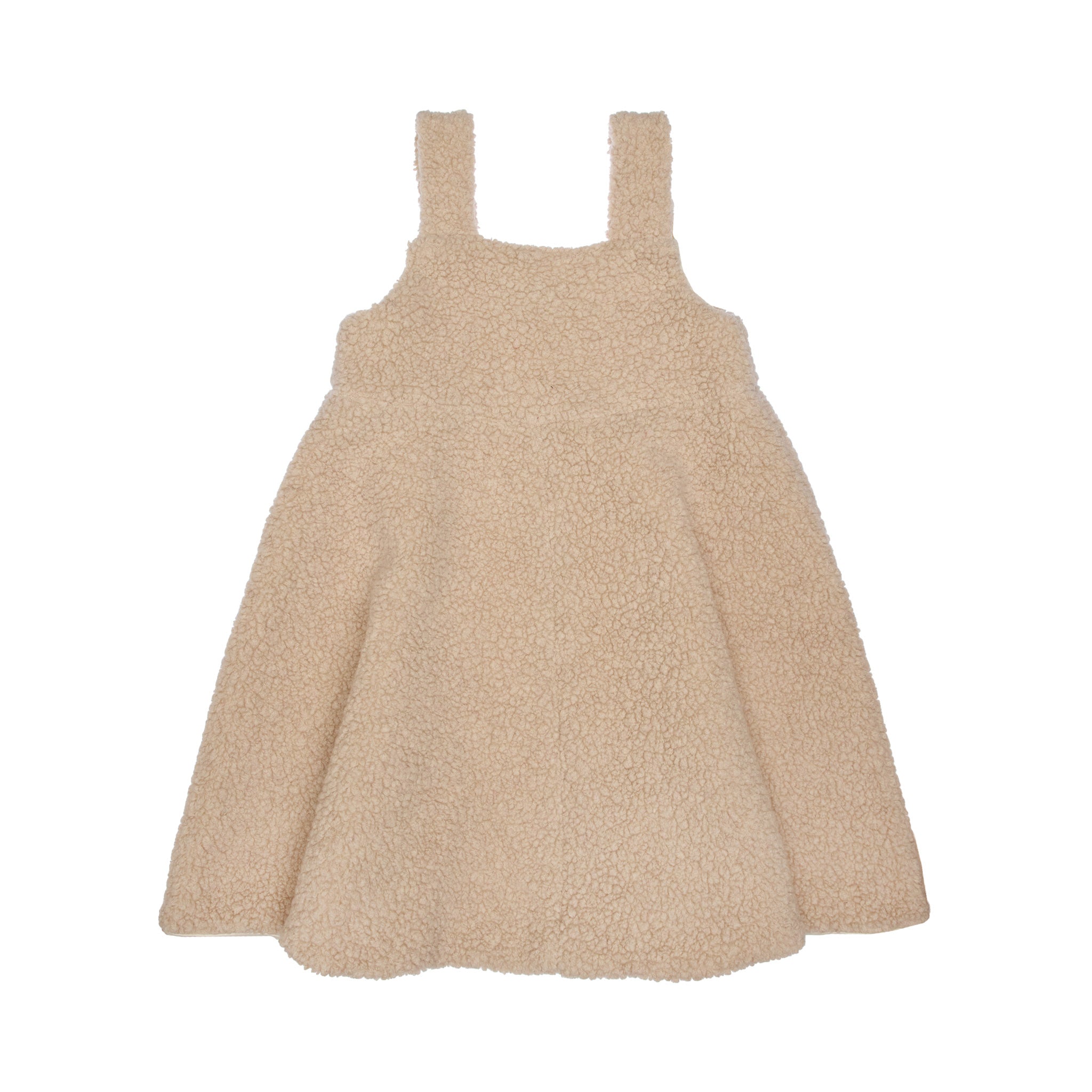 Leo Sherpa Pinafore Dress, Grey