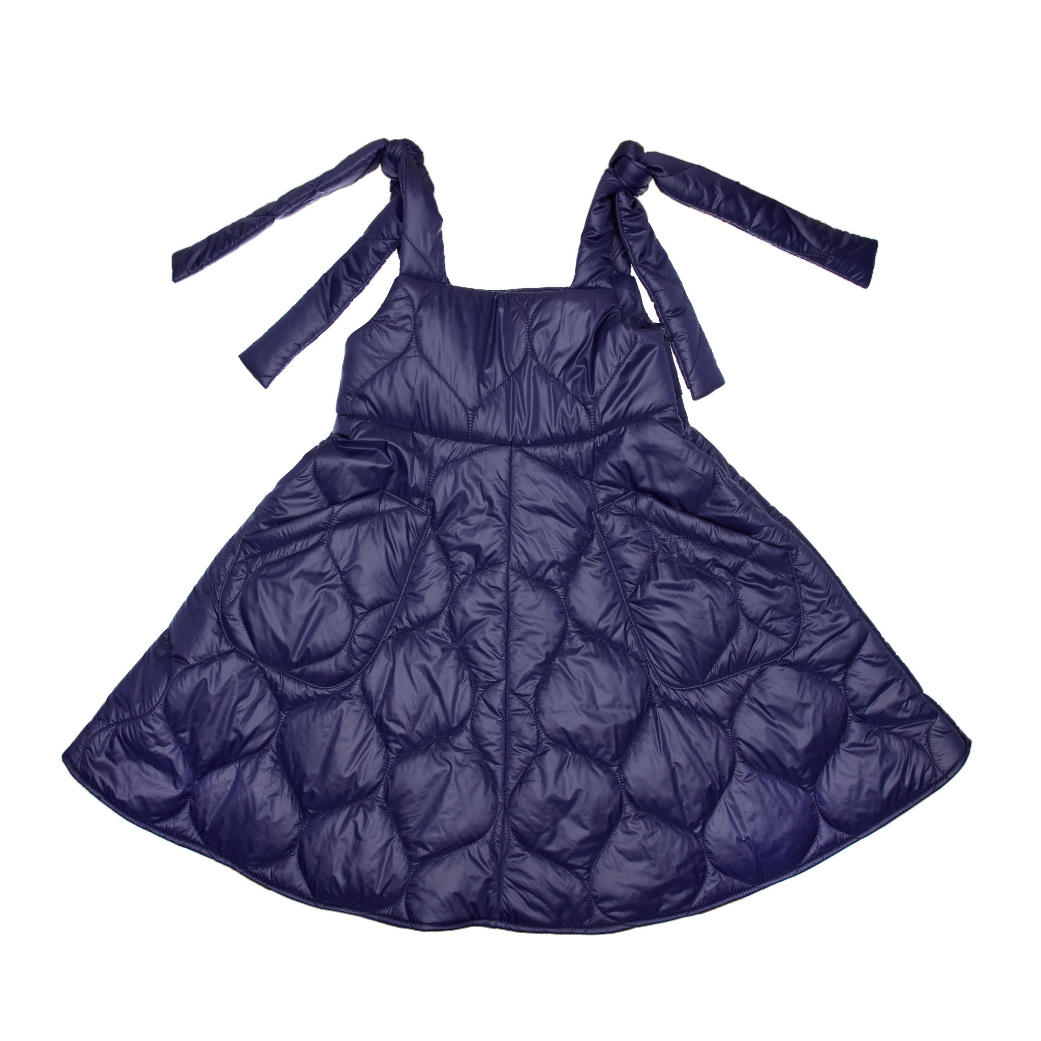 Felix Puffer Pinafore Dress, Luminous Blue