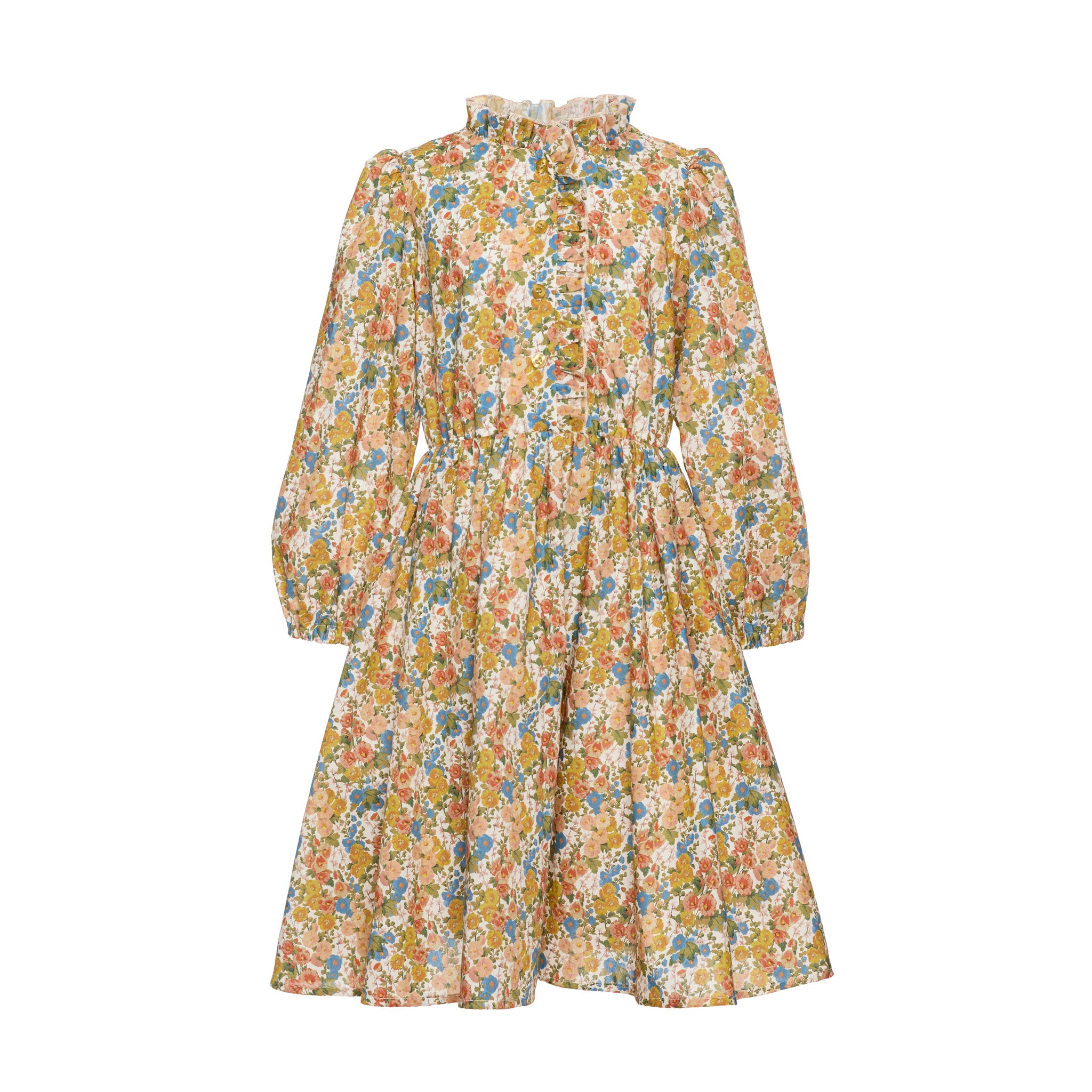 Alice Cotton Shirt Dress, Mustard