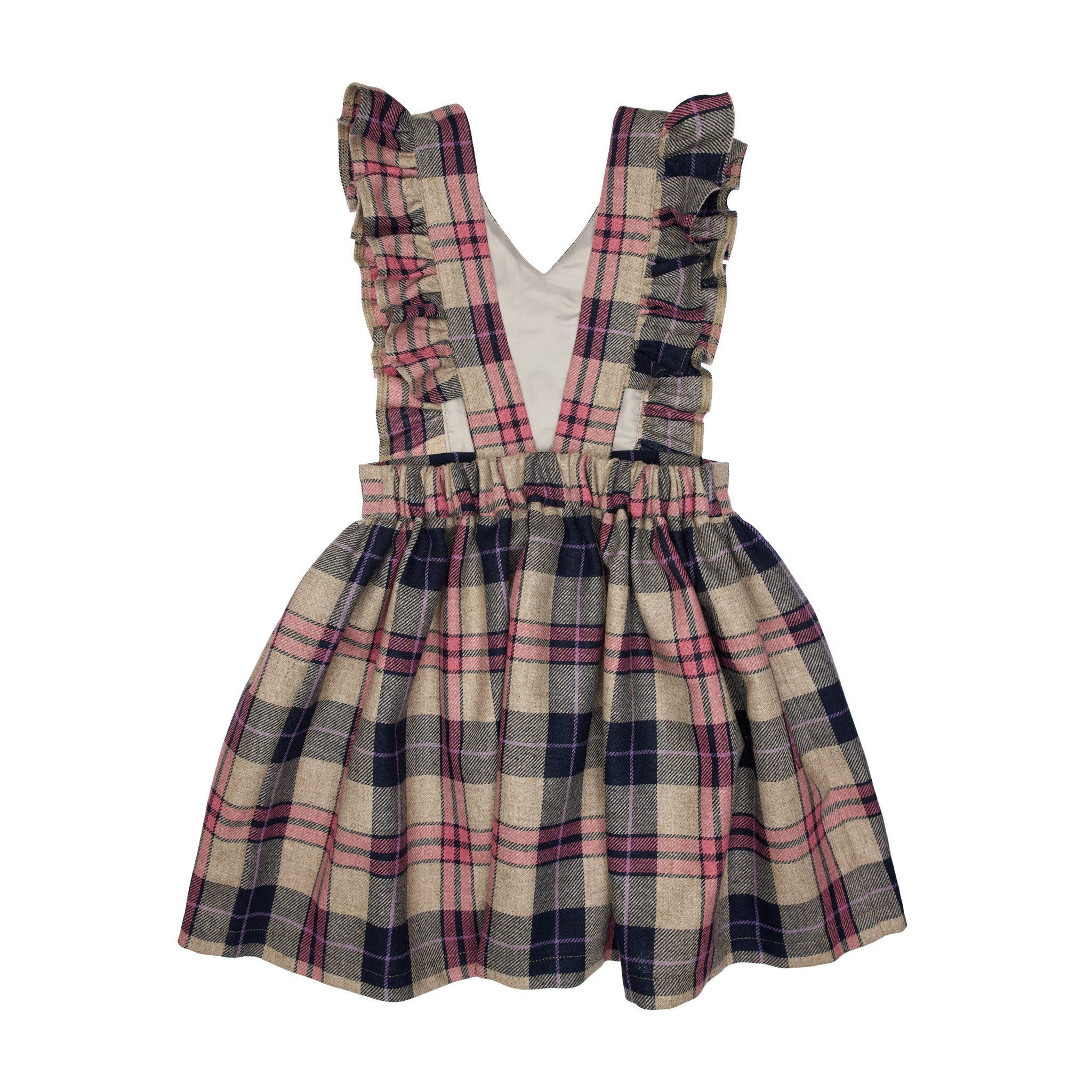 Harlow Wool Pinafore Dress, Pink