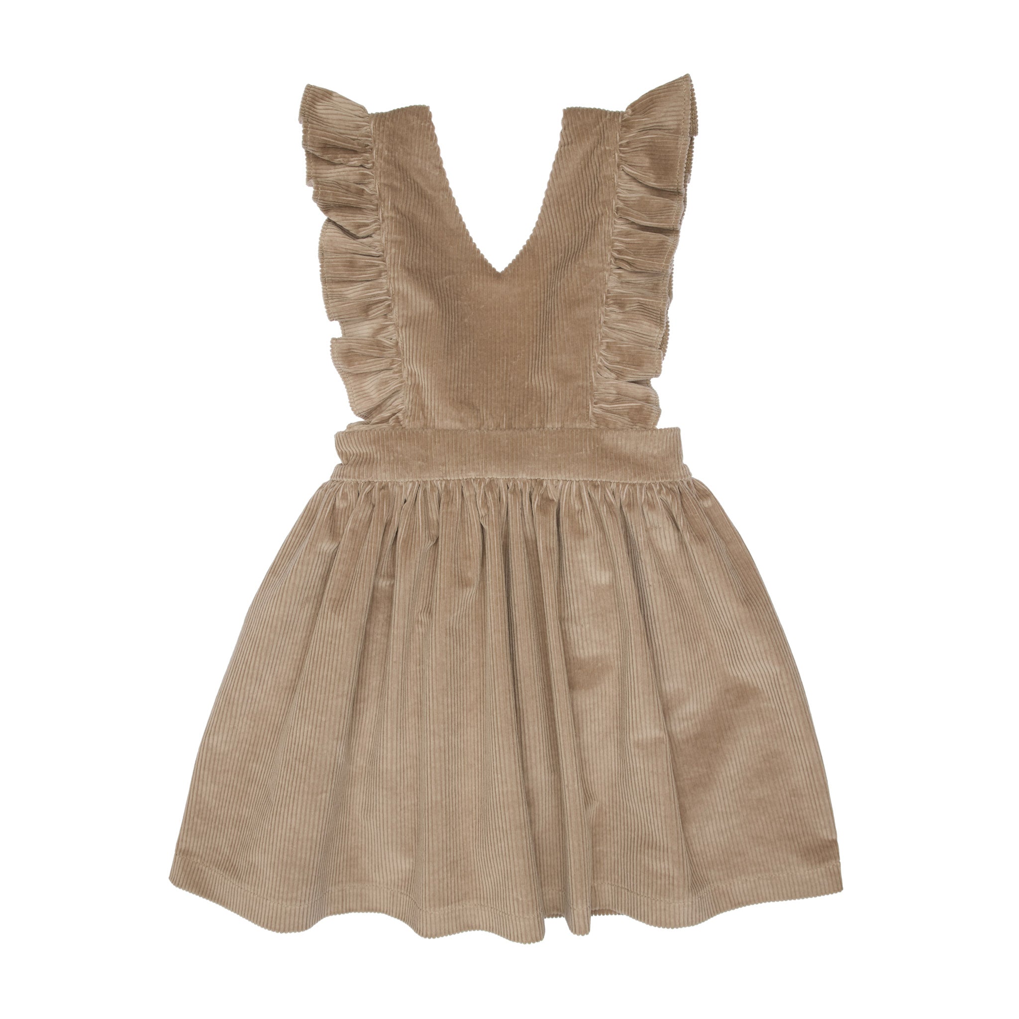 Otis Corduroy Pinafore Dress, Grey