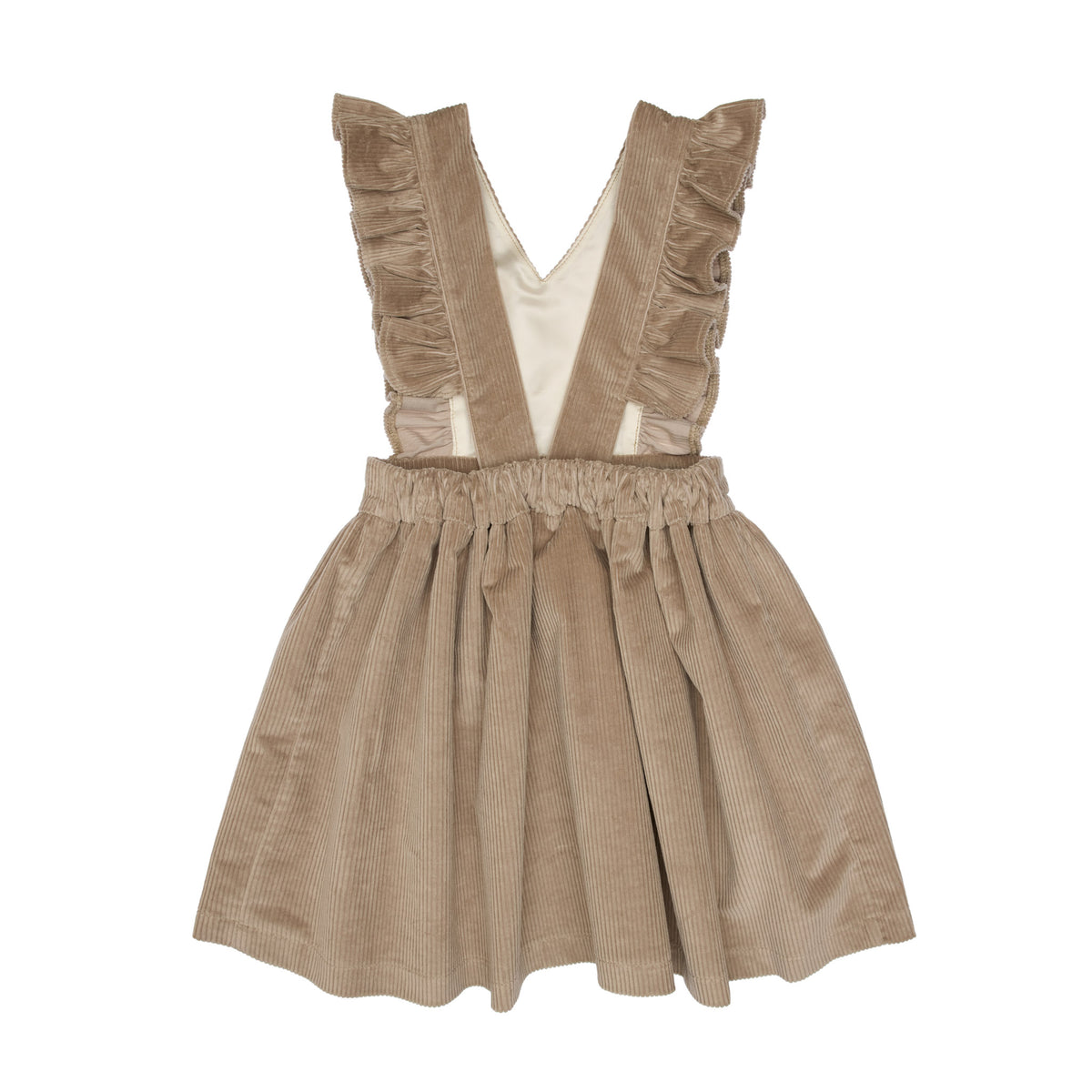 Otis Corduroy Pinafore Dress, Grey