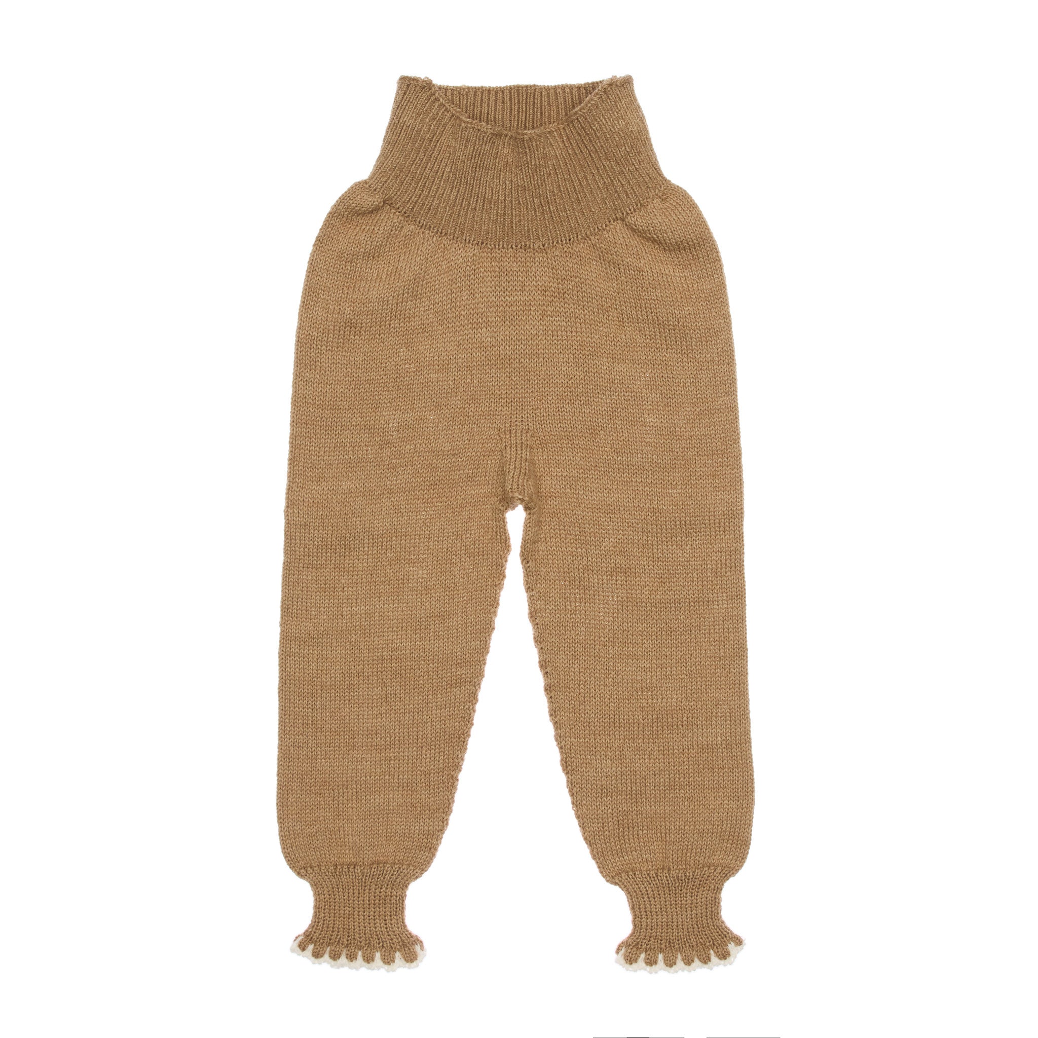 Alex Seamless Merino Wool Baby Trousers, Beige