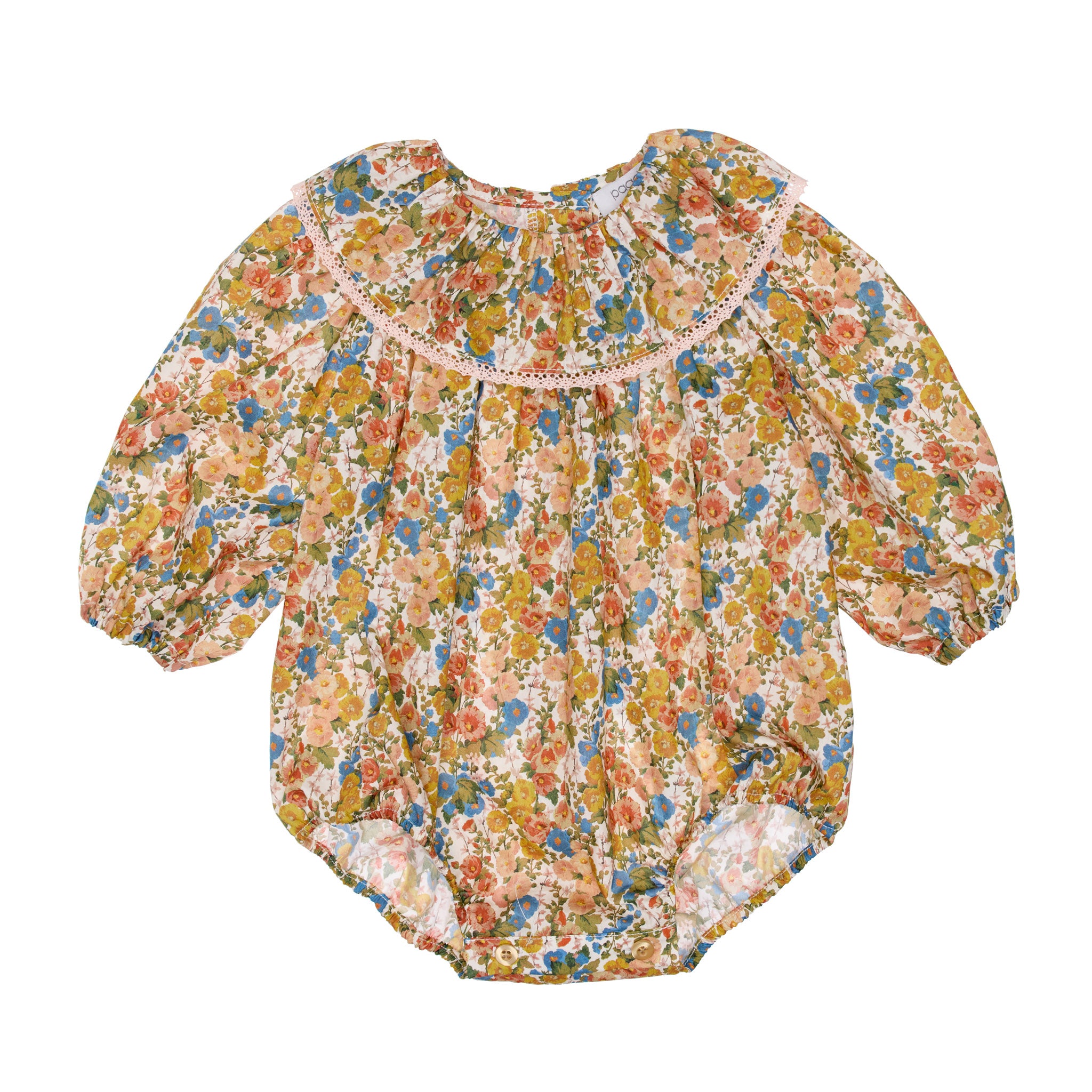 Alice Baby Romper Cotton, Mustard