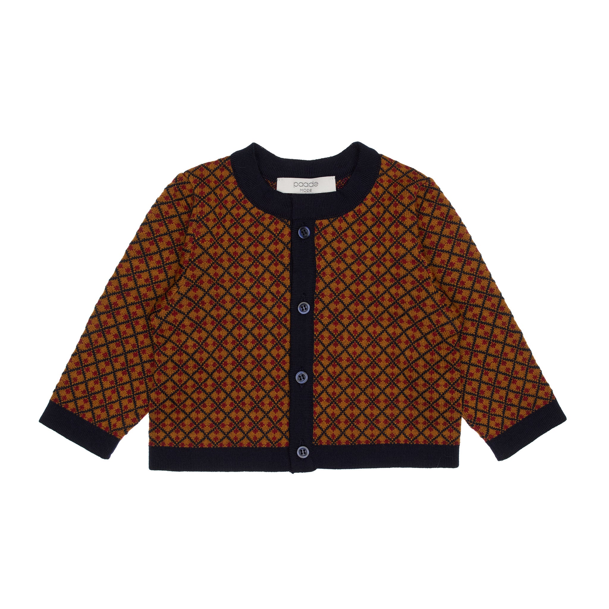 Morgan Merino Wool Baby Cardigan, Caramel