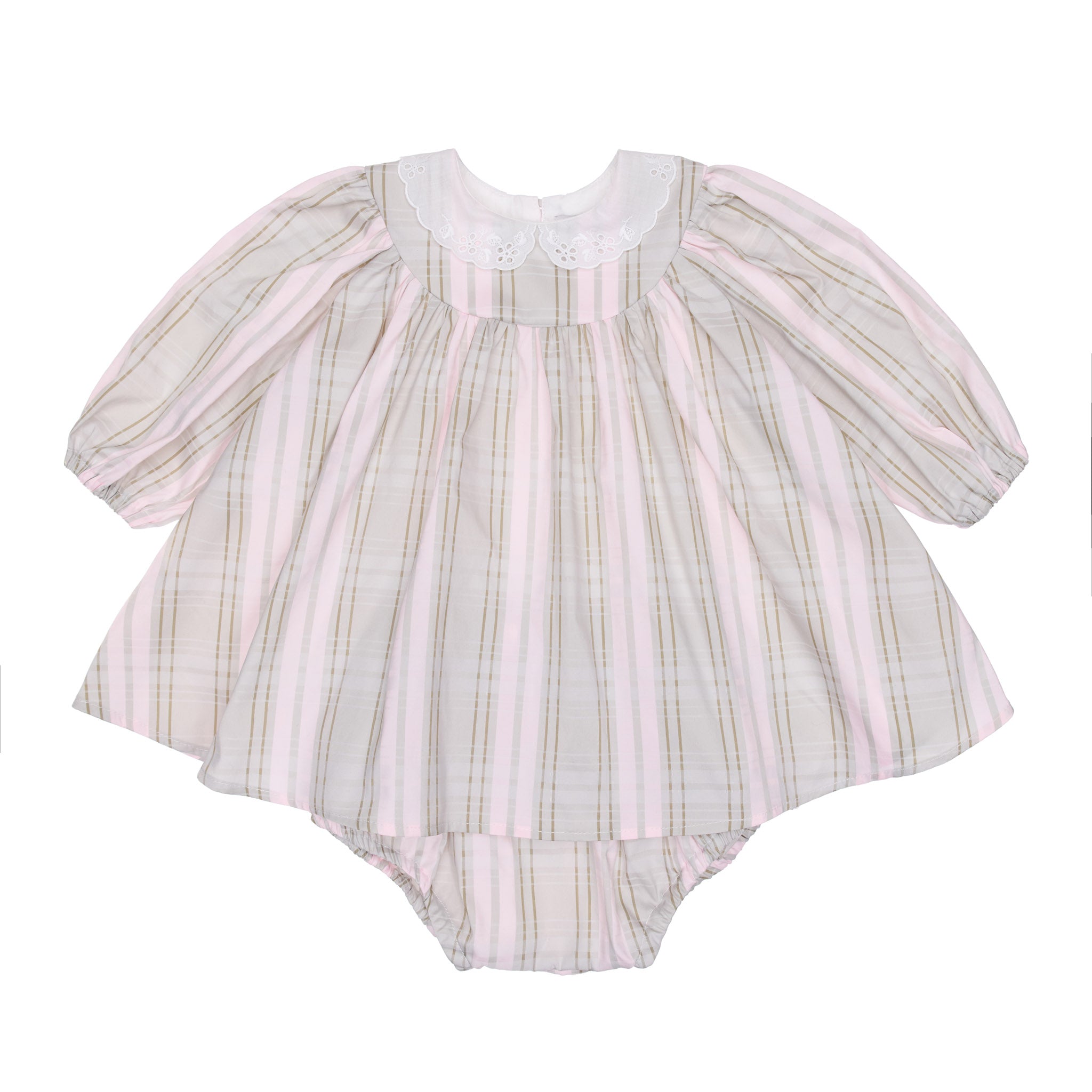 Juliet Baby Dress and Bloomers Set Tafeta, Pink