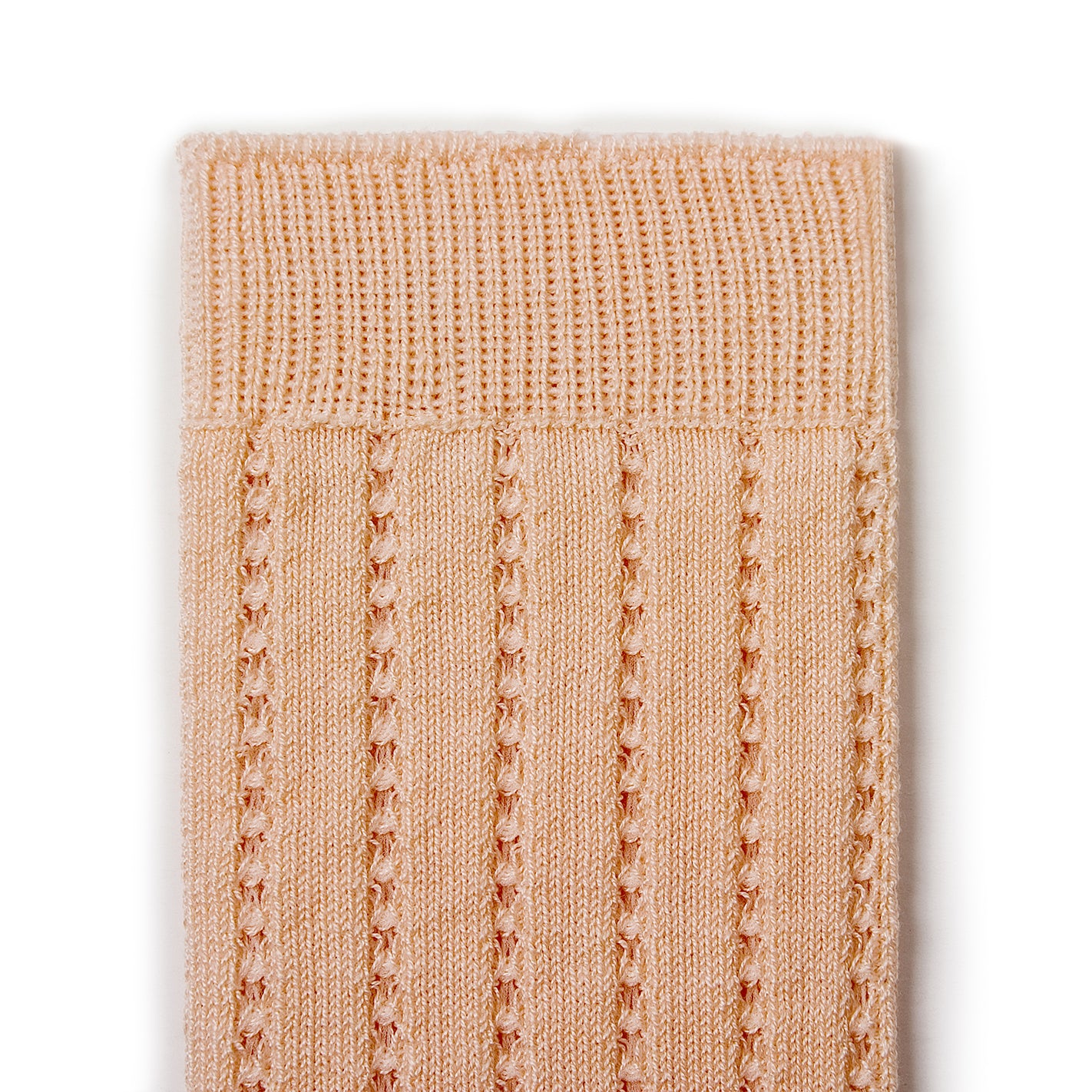 Crochet knit high socks Leonie, Sorbet