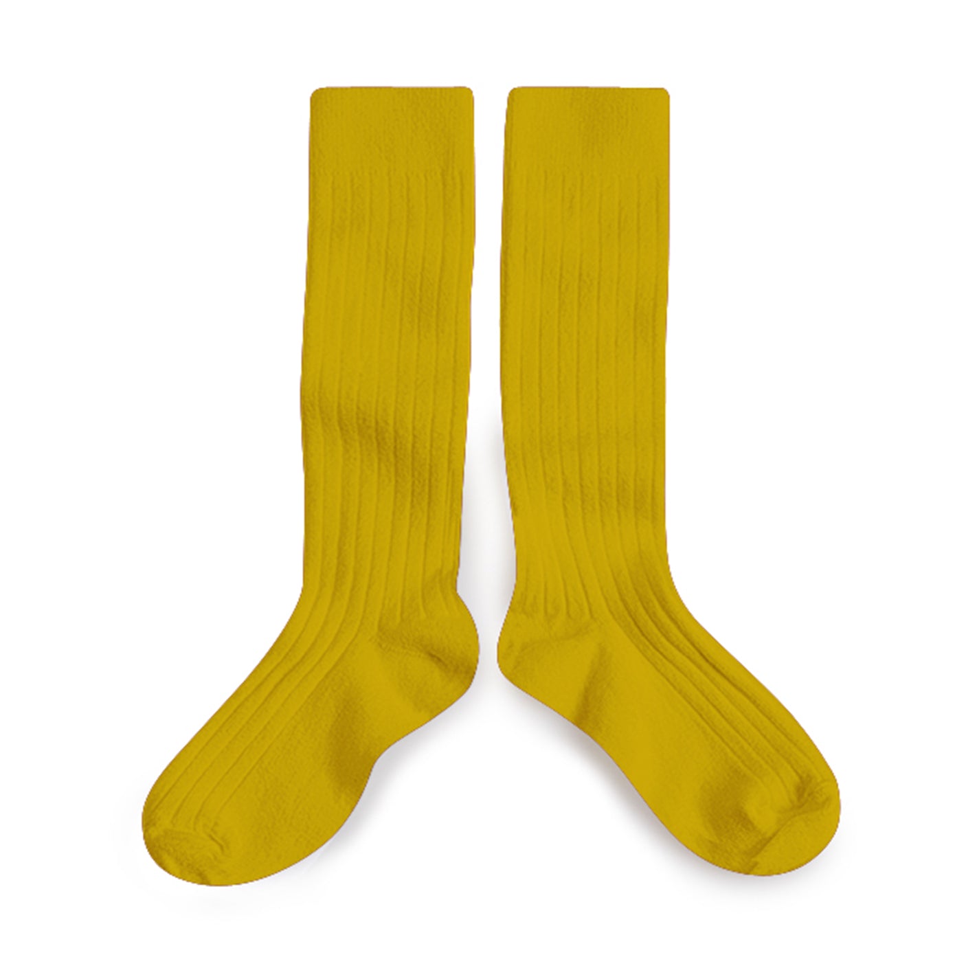 High ribbed socks La Haute, Golden Kiwi