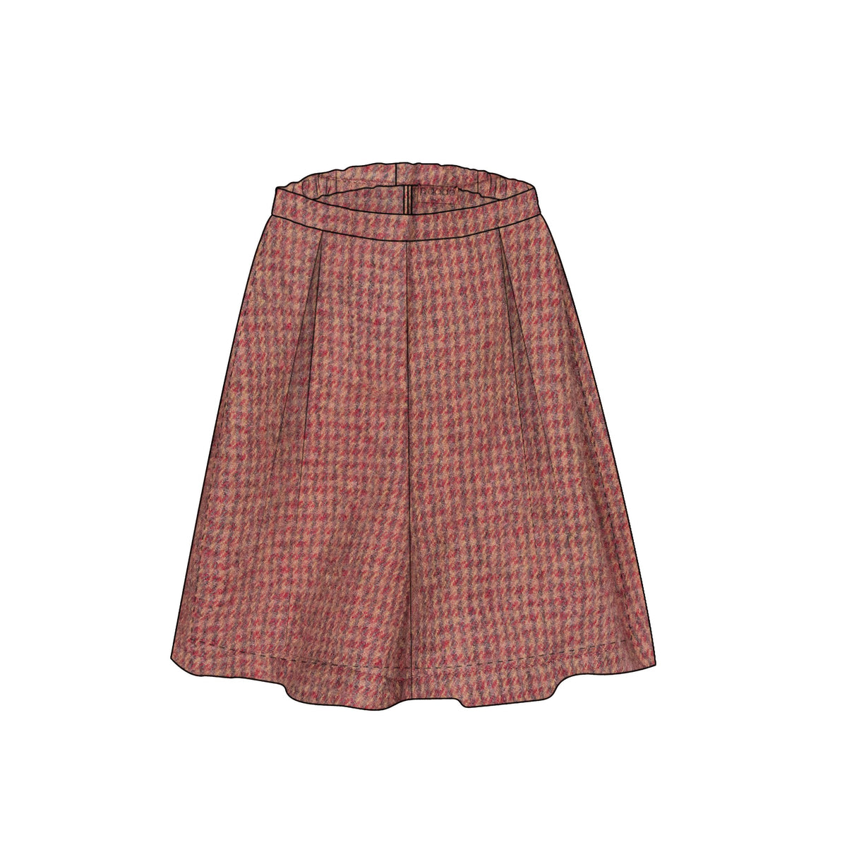 Special Edition Chloe Wool Skirt Longer Length, Pink
