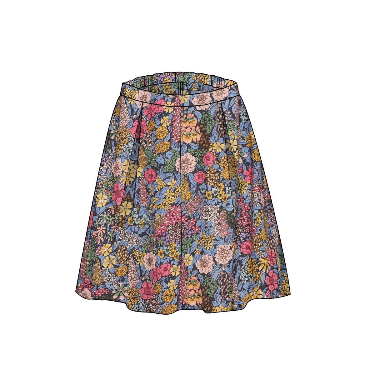Special Edition Penelope Viscose Skirt Longer Length, Blue
