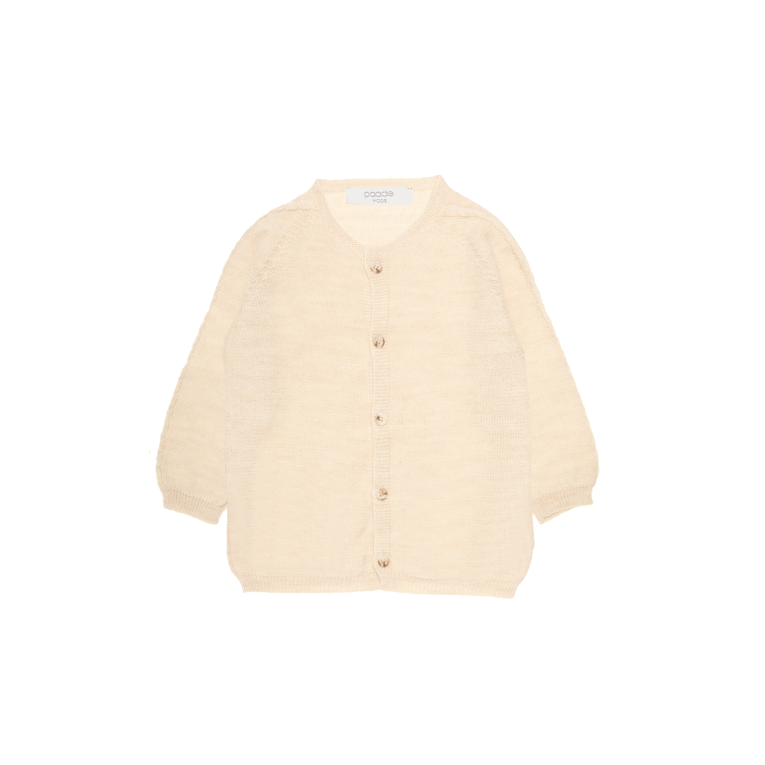Wool Baby Cardigan Tempo, White