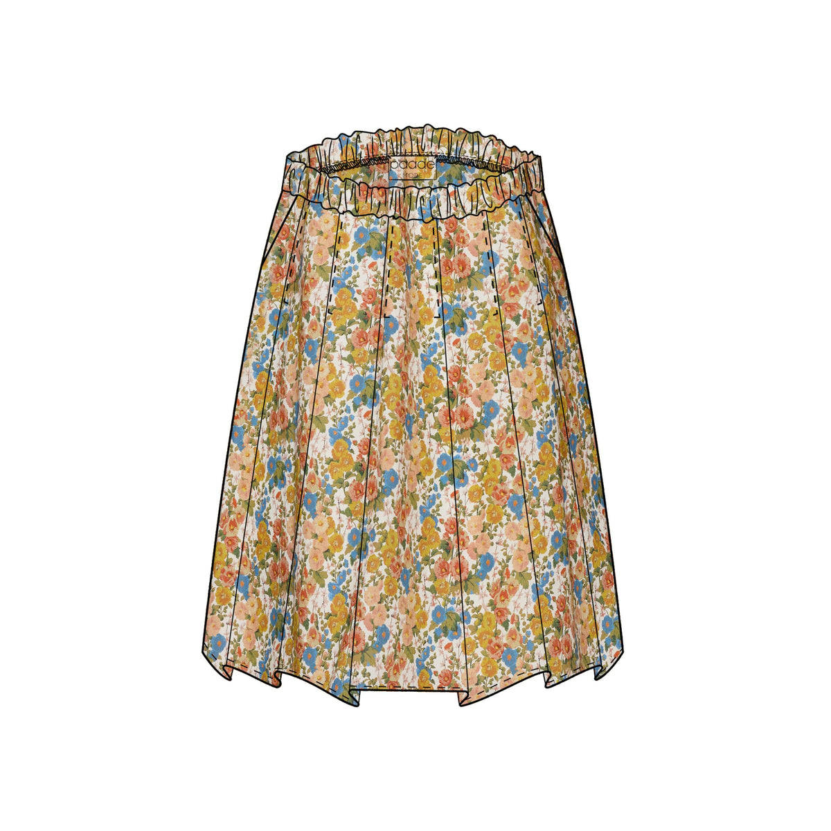 Special Edition Alice Cotton Skirt Longer Length, Mustard