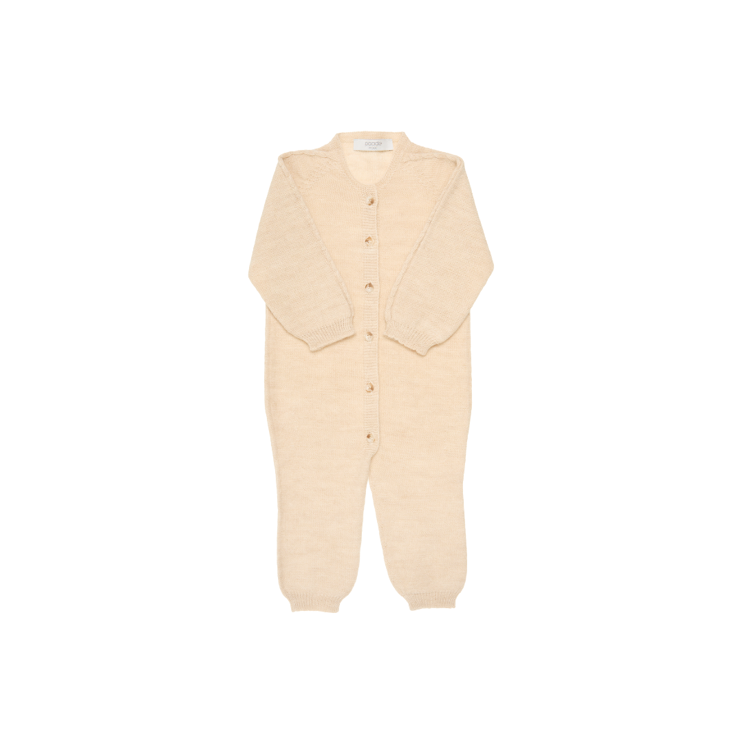 Wool Baby Romper Tempo, White