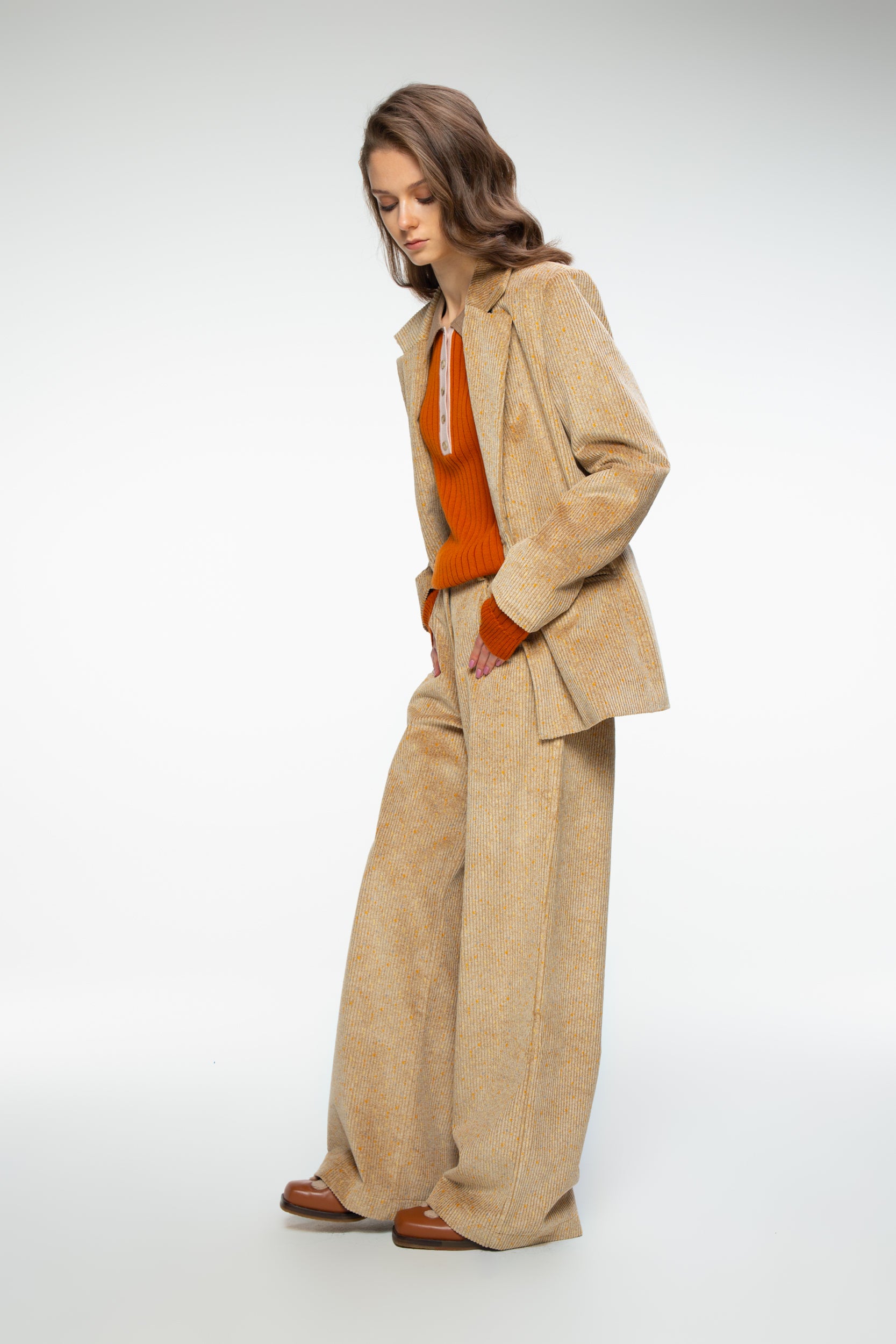 Women's Trousers Melange, Camel