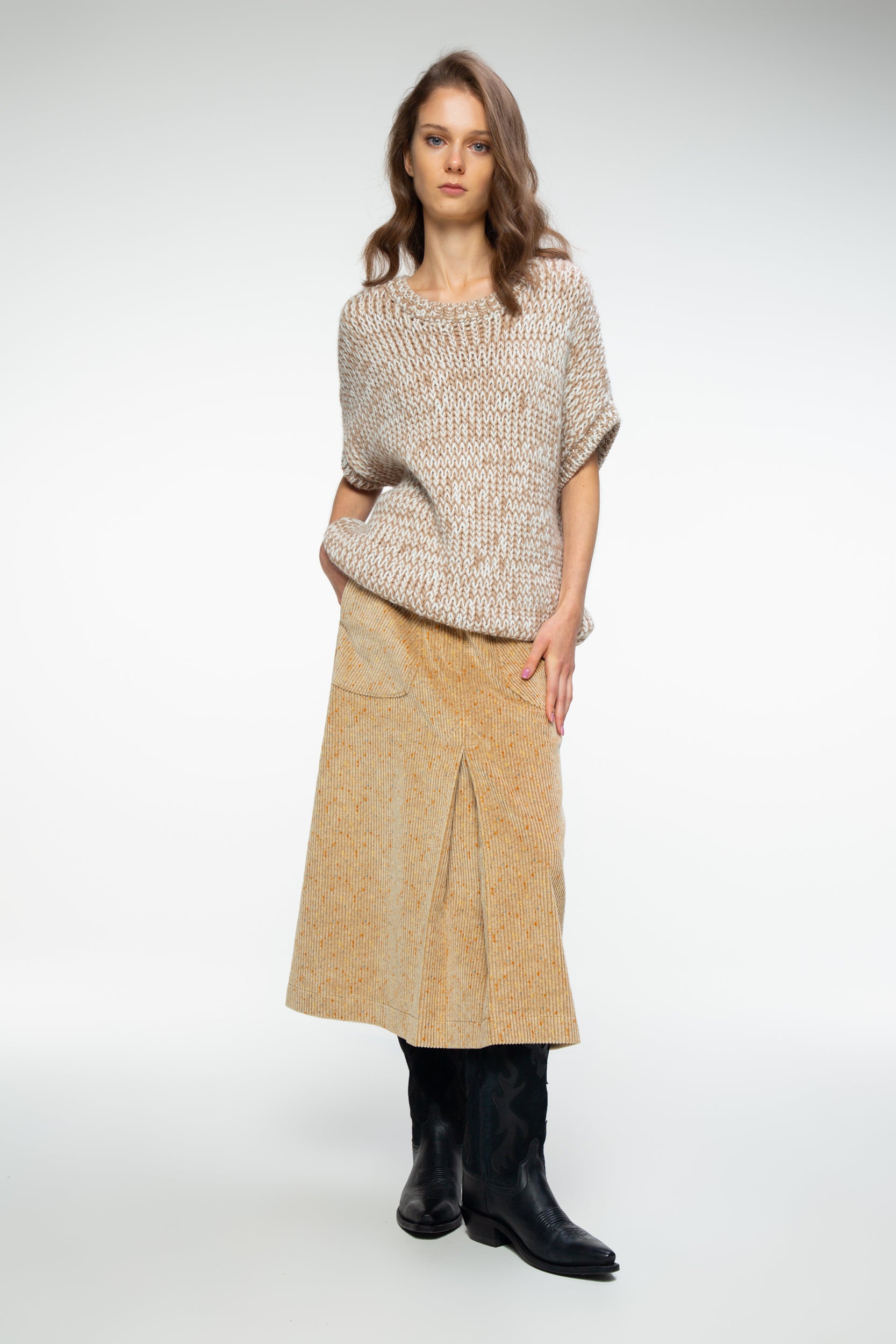 Women's Skirt Melange, Camel