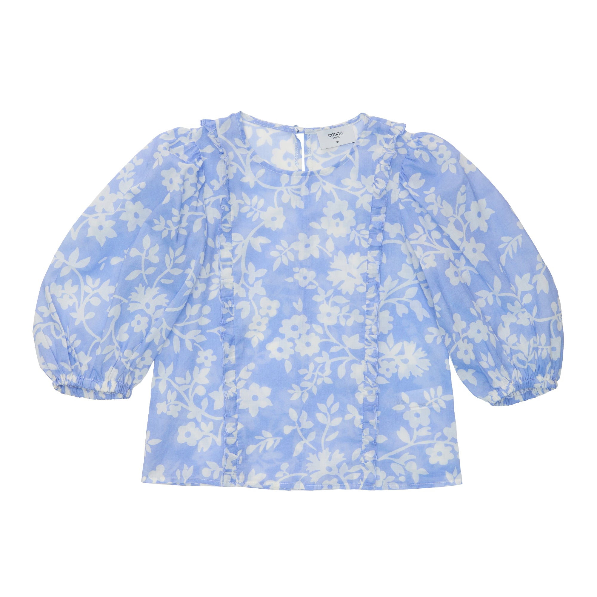 Special Edition Cotton Chiffon Blouse Mimi, Blue