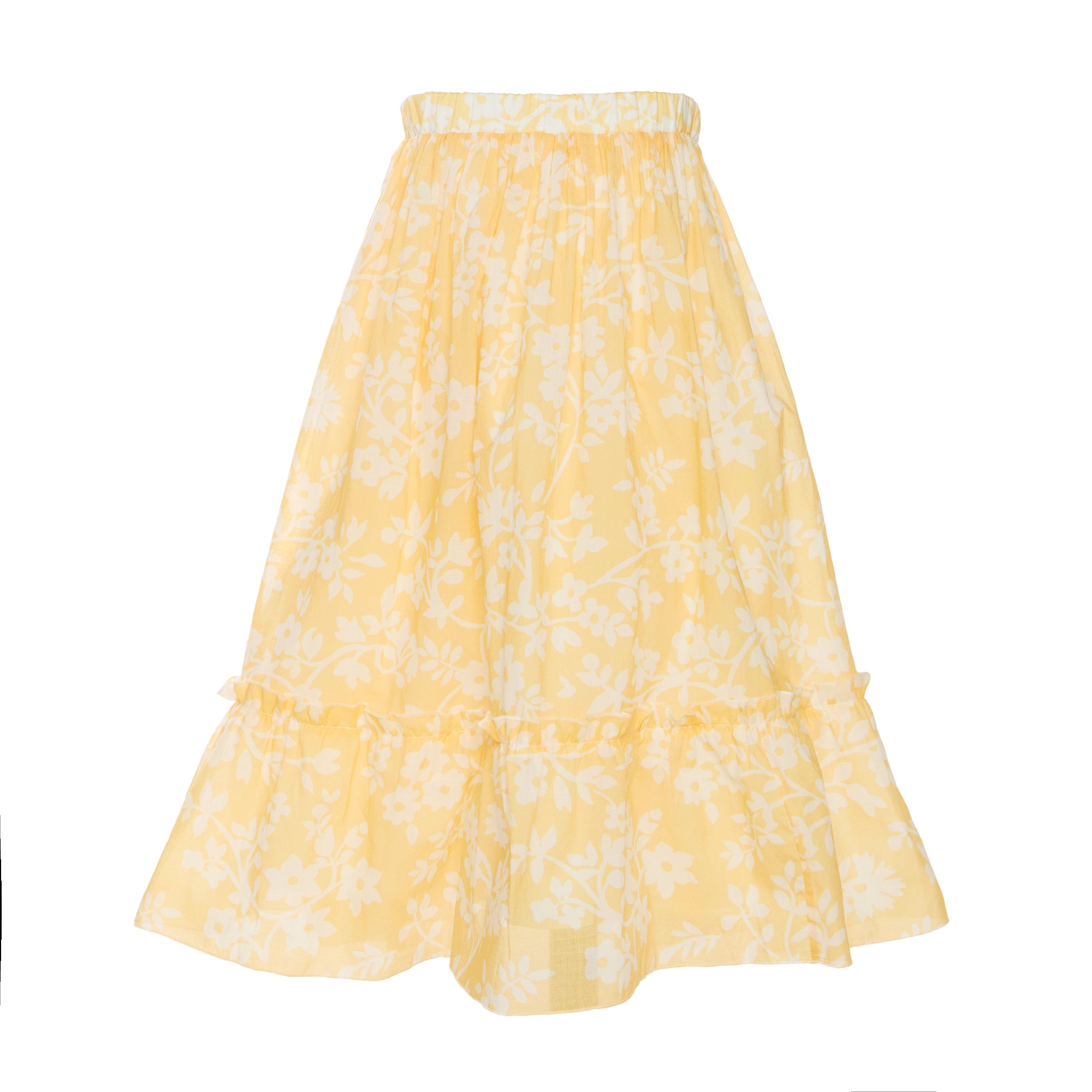 Special Edition Cotton Chiffon Skirt Long Mimi, Yellow