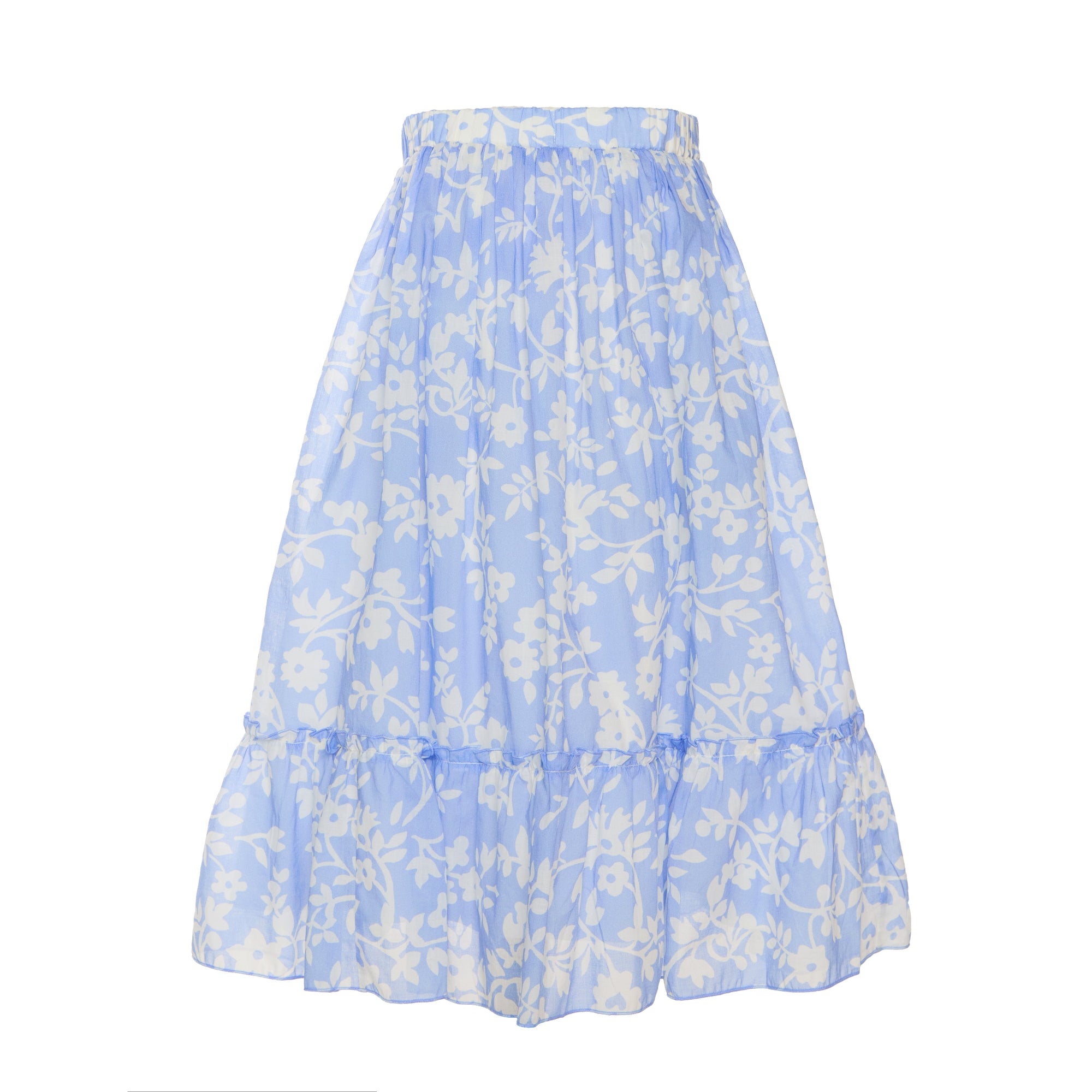 Special Edition Cotton Chiffon Skirt Long Mimi, Blue