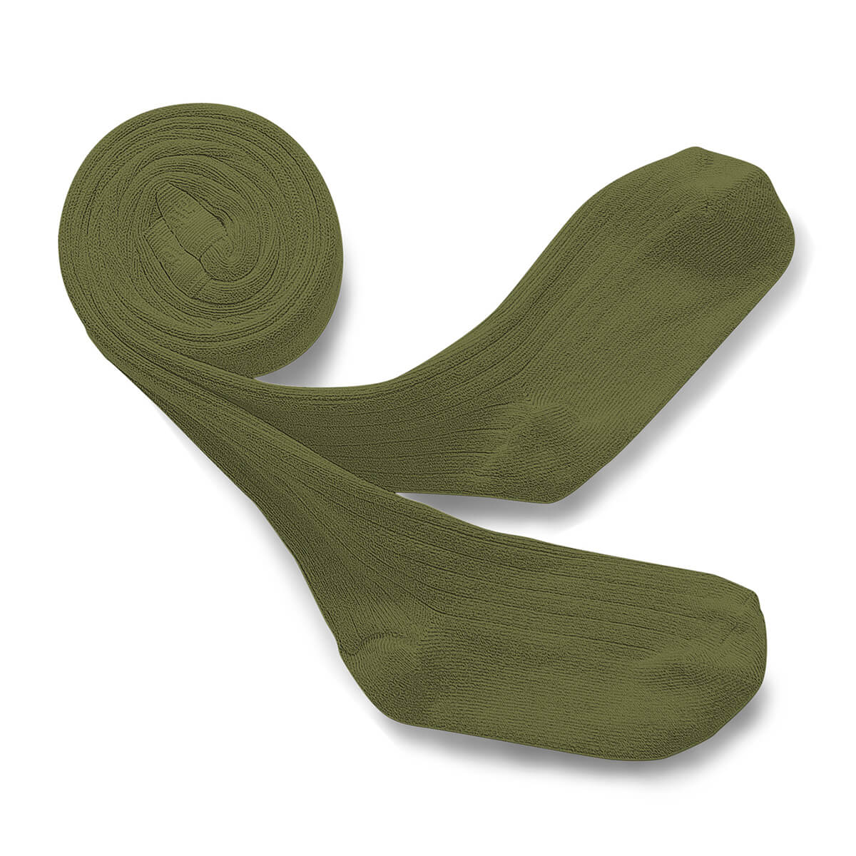 Ribbed tights Louise, Olive