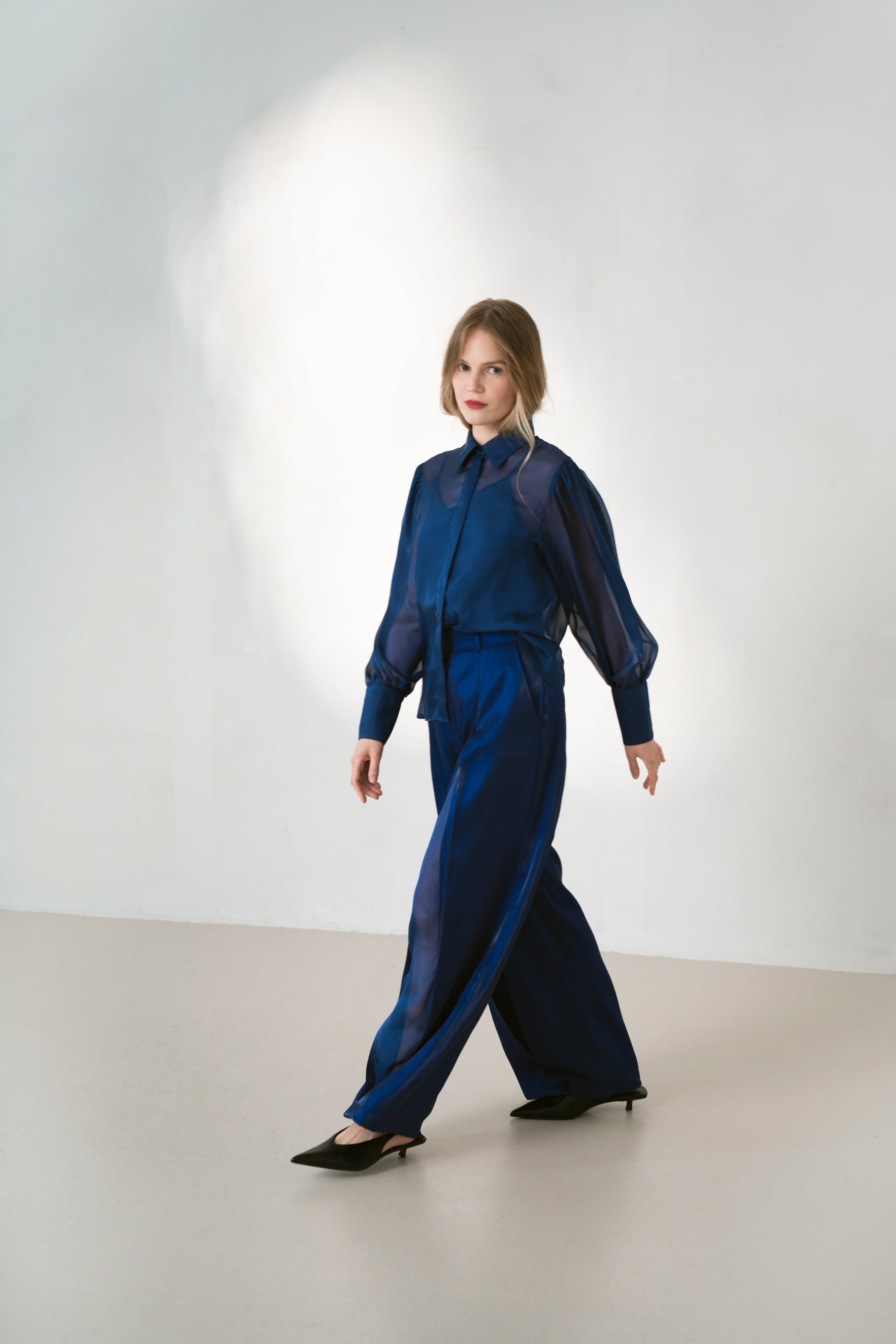 Viscose Women's Trousers Luna Blue