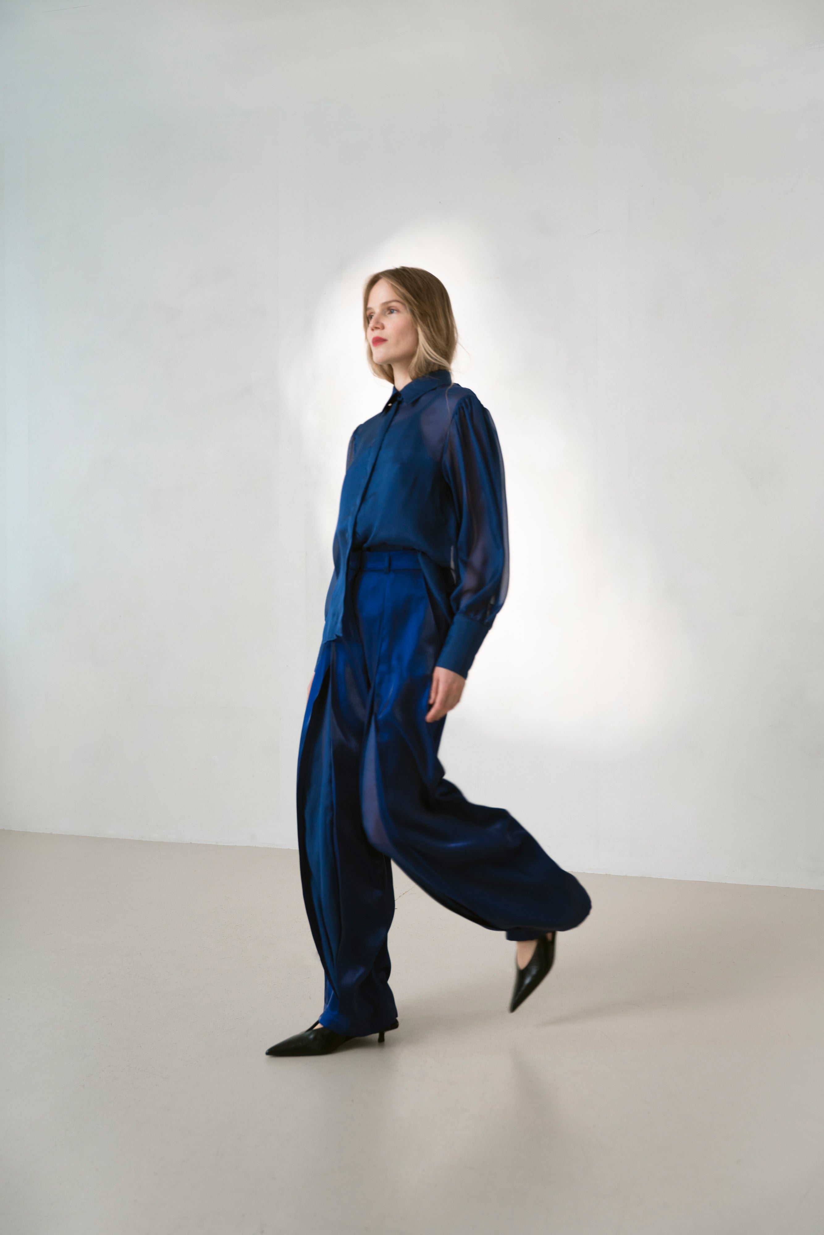 Viscose Women's Trousers Luna Blue