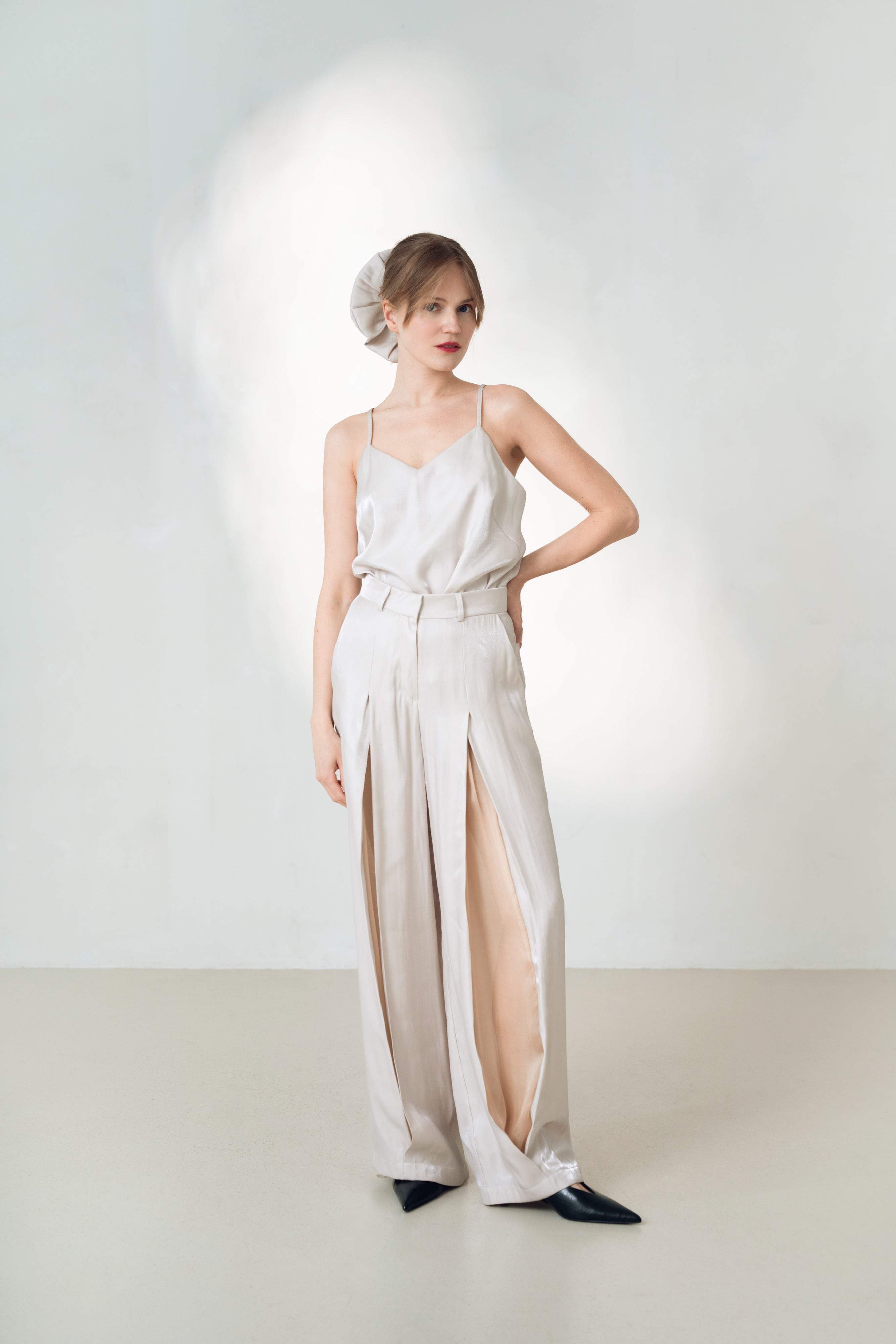 Viscose Women's Trousers Luna Beige