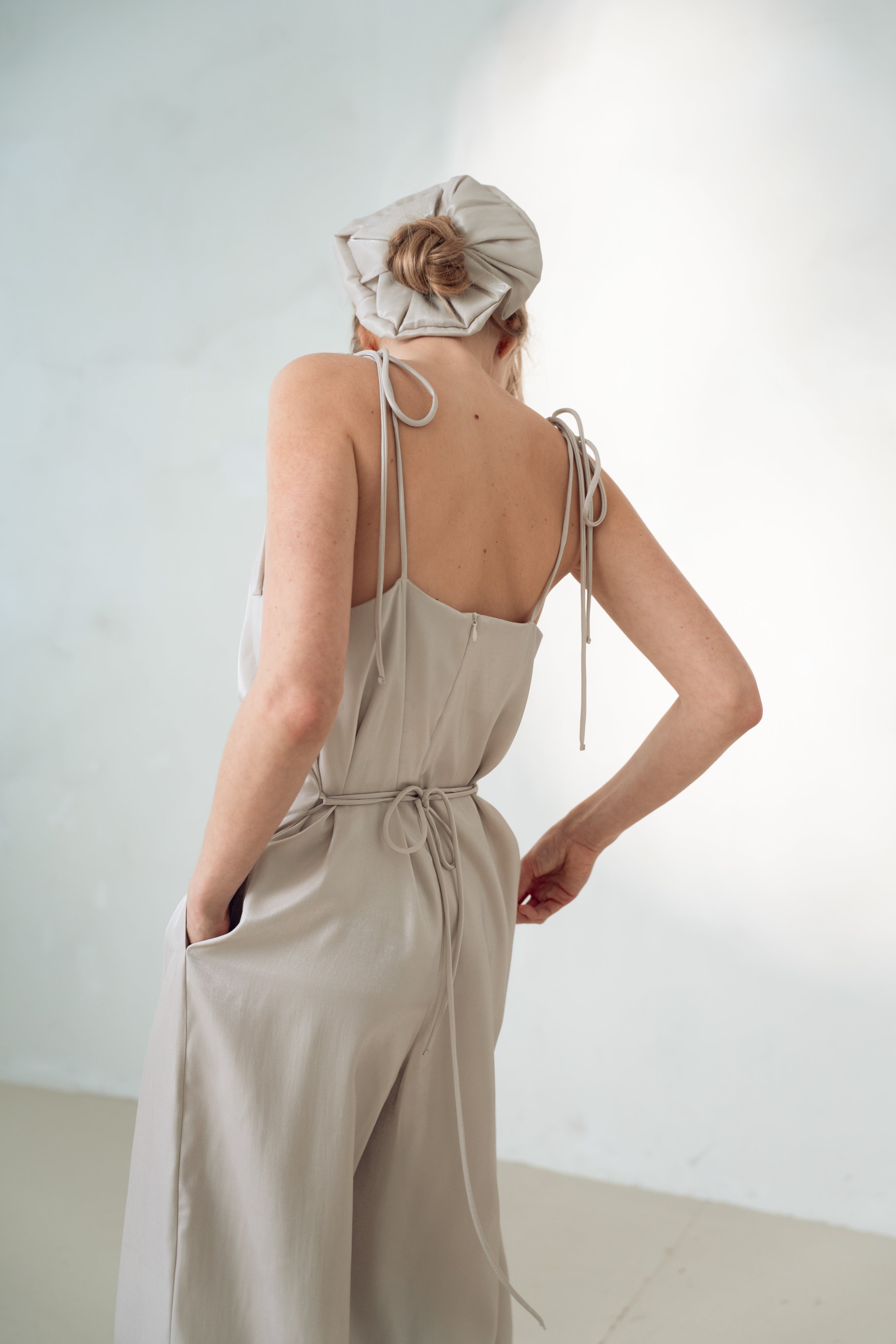 Viscose Women's Jumpsuit Luna, Beige