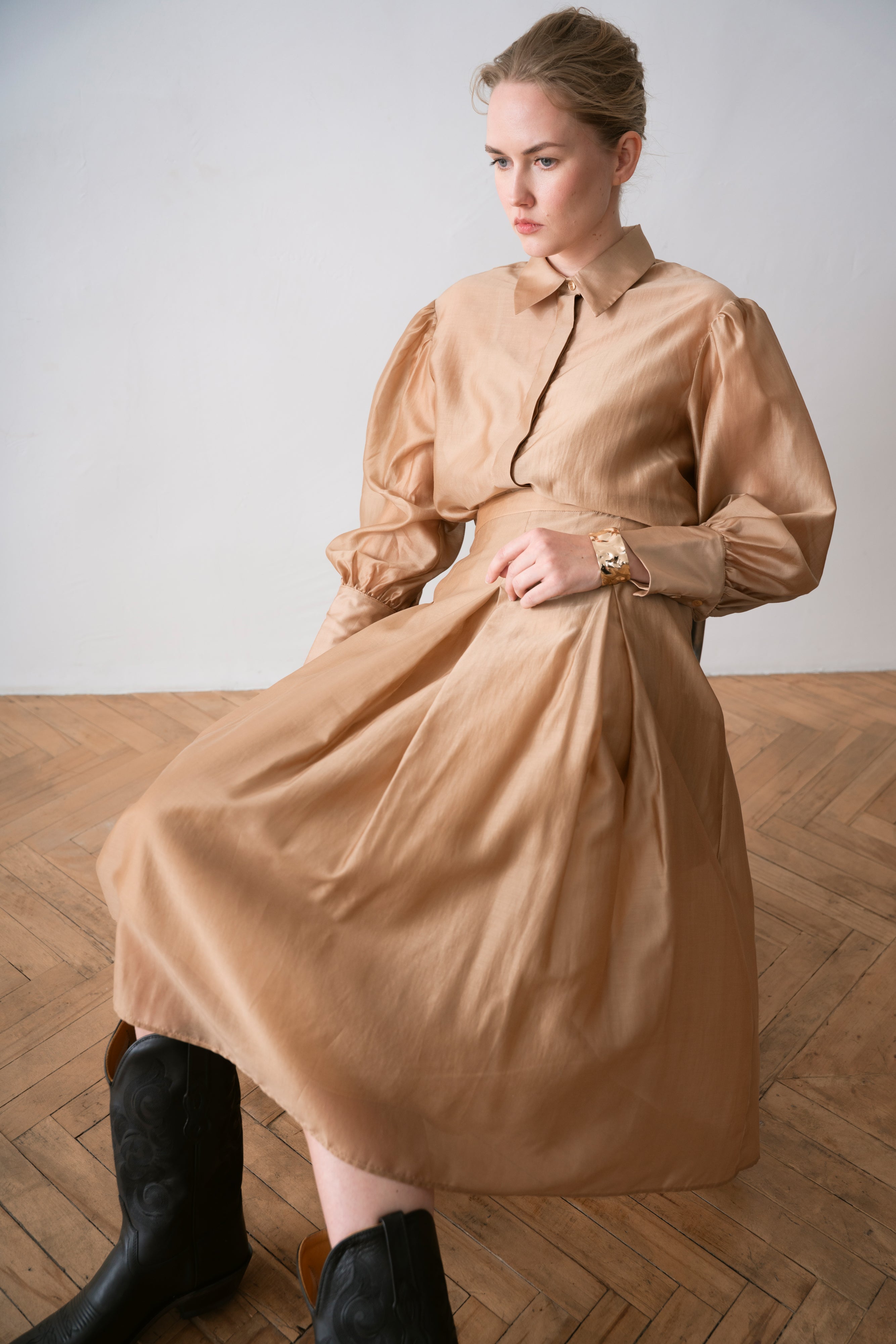 Chiffon Women's Skirt Latte, Brown