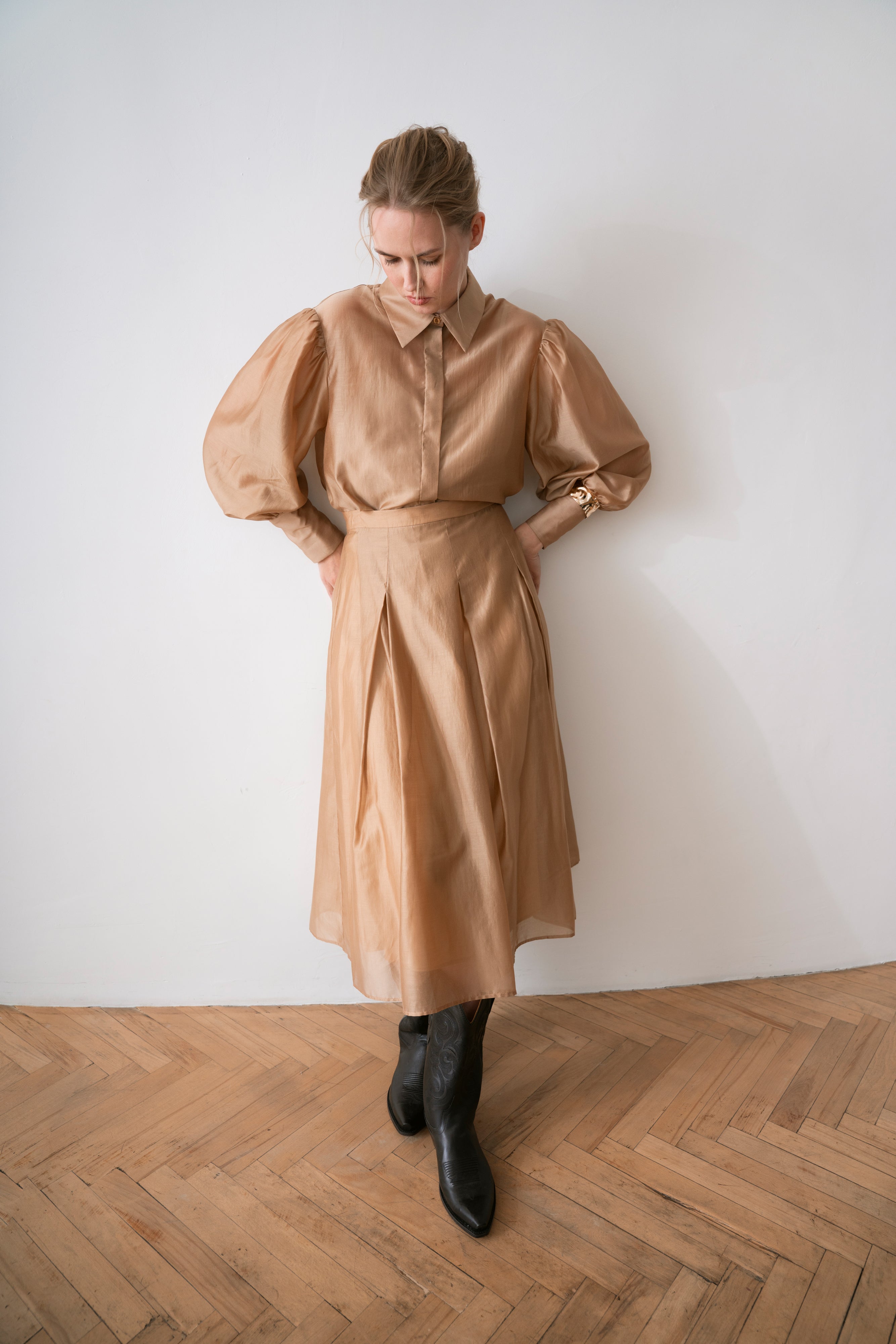 Chiffon Women's Skirt Latte, Brown