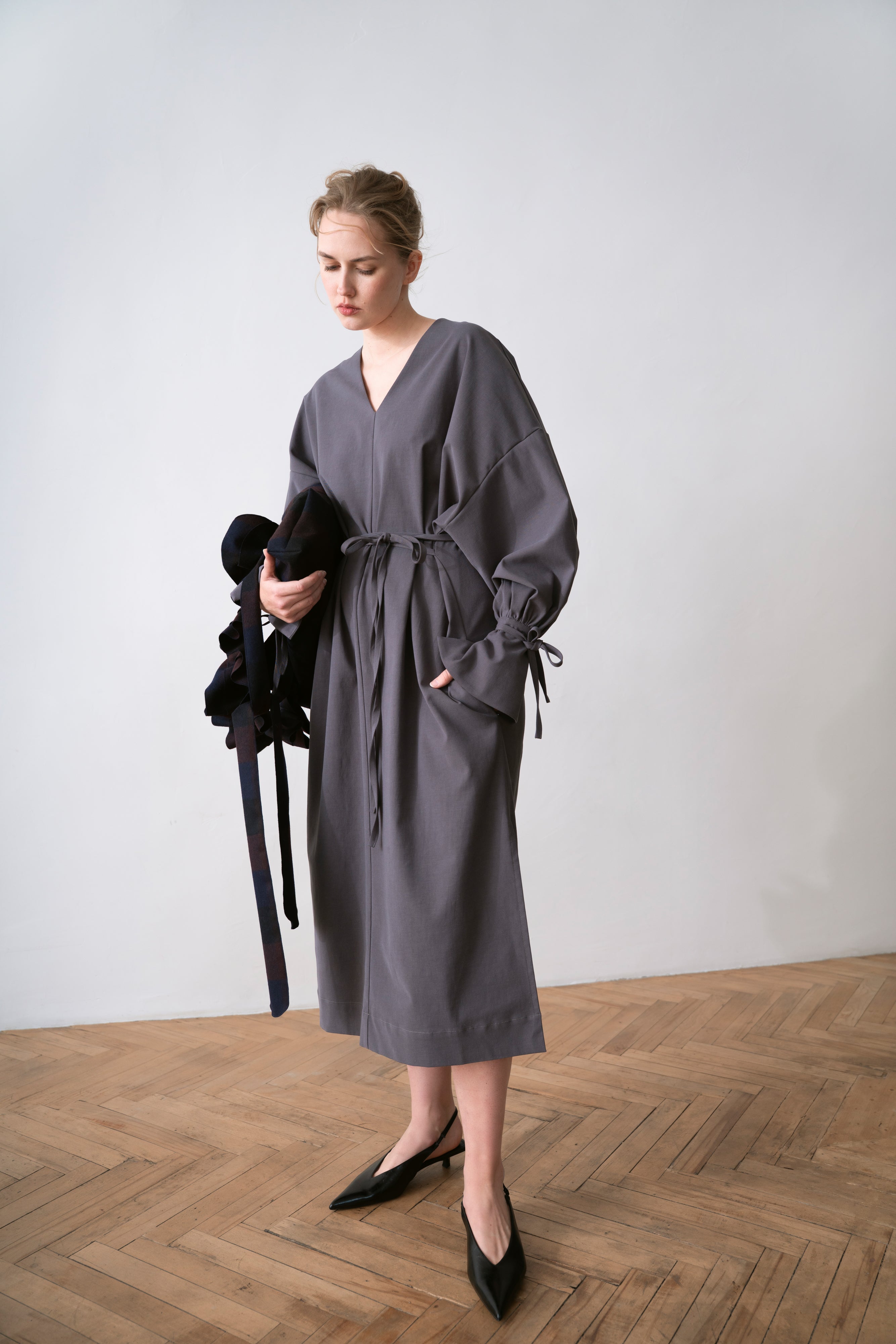 Lyocell Women's Dress Renzo Grey