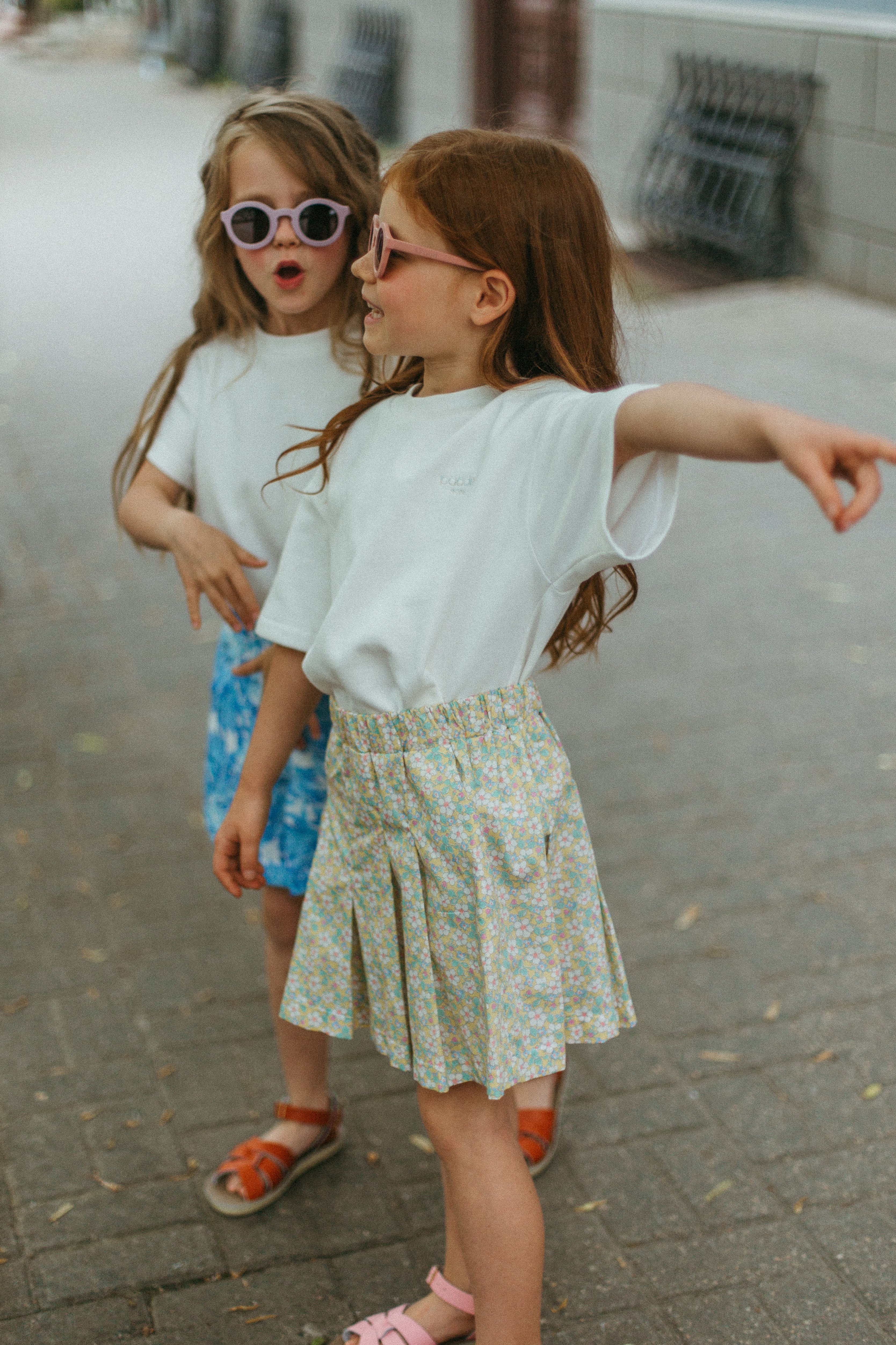 Friday Cotton Skorts, Floral Yellow