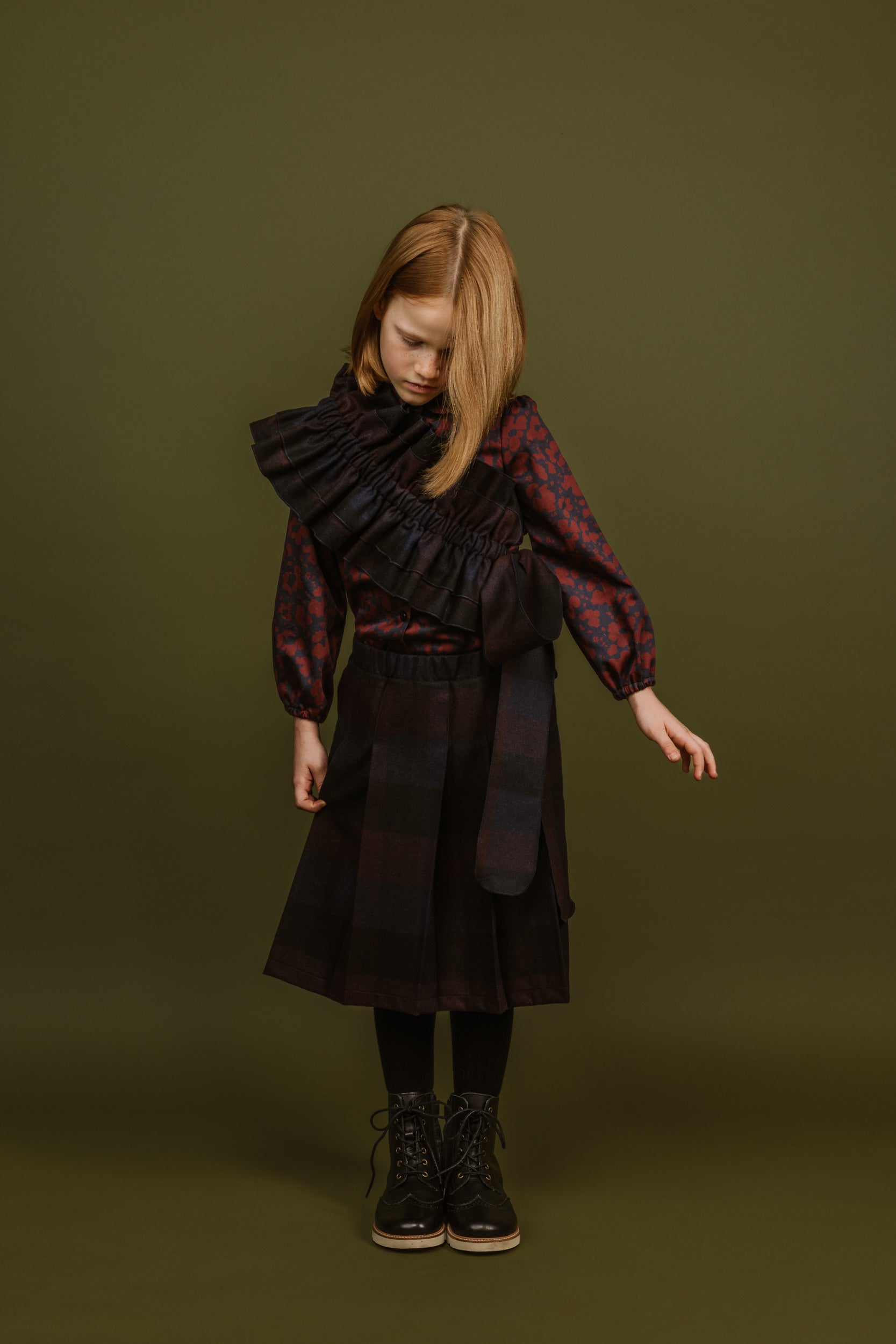 Cotton Blouse Cara, Aubergine