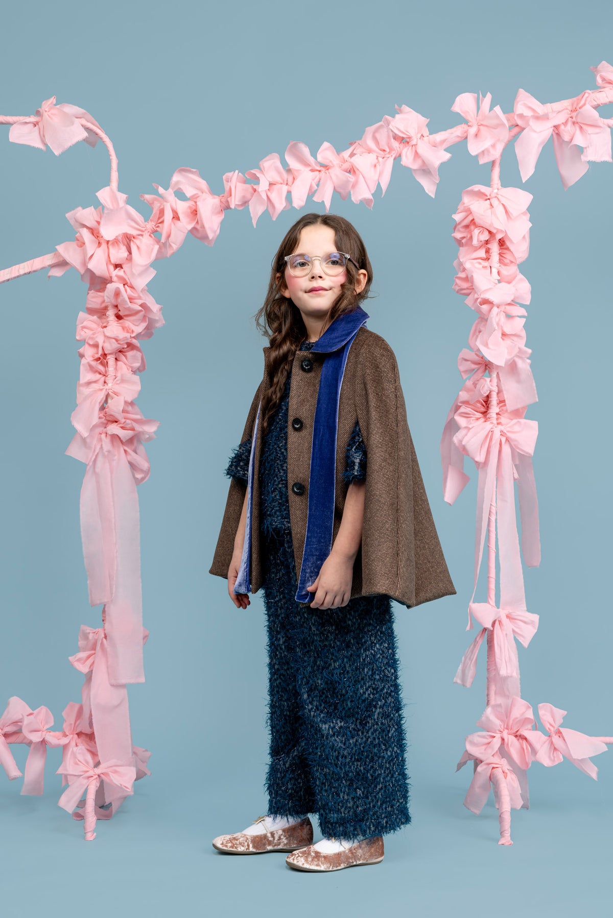 Carter Wool Cape, Brown