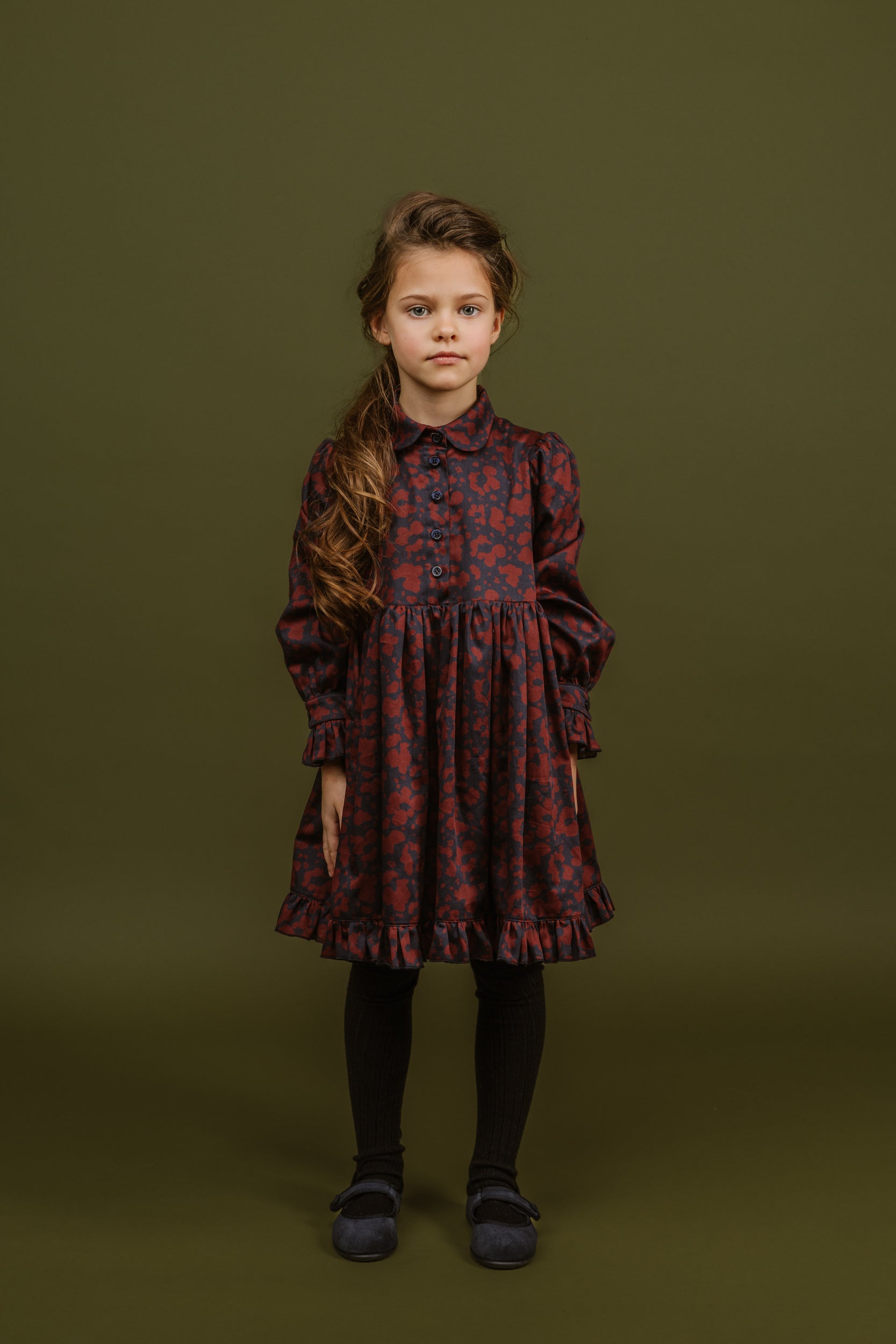 Cotton Shirtdress Cara, Aubergine