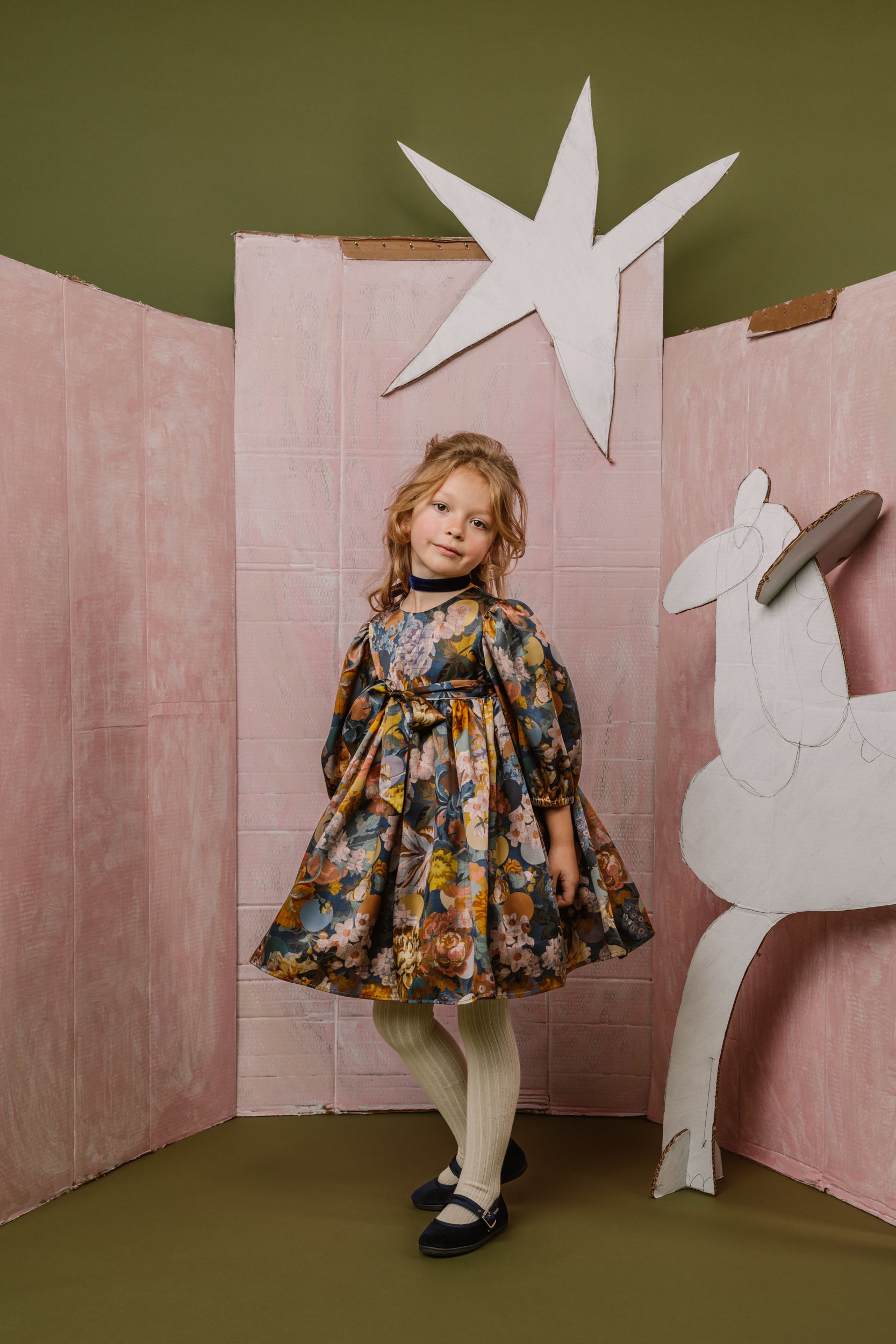 Silk Dress Felice, Blue